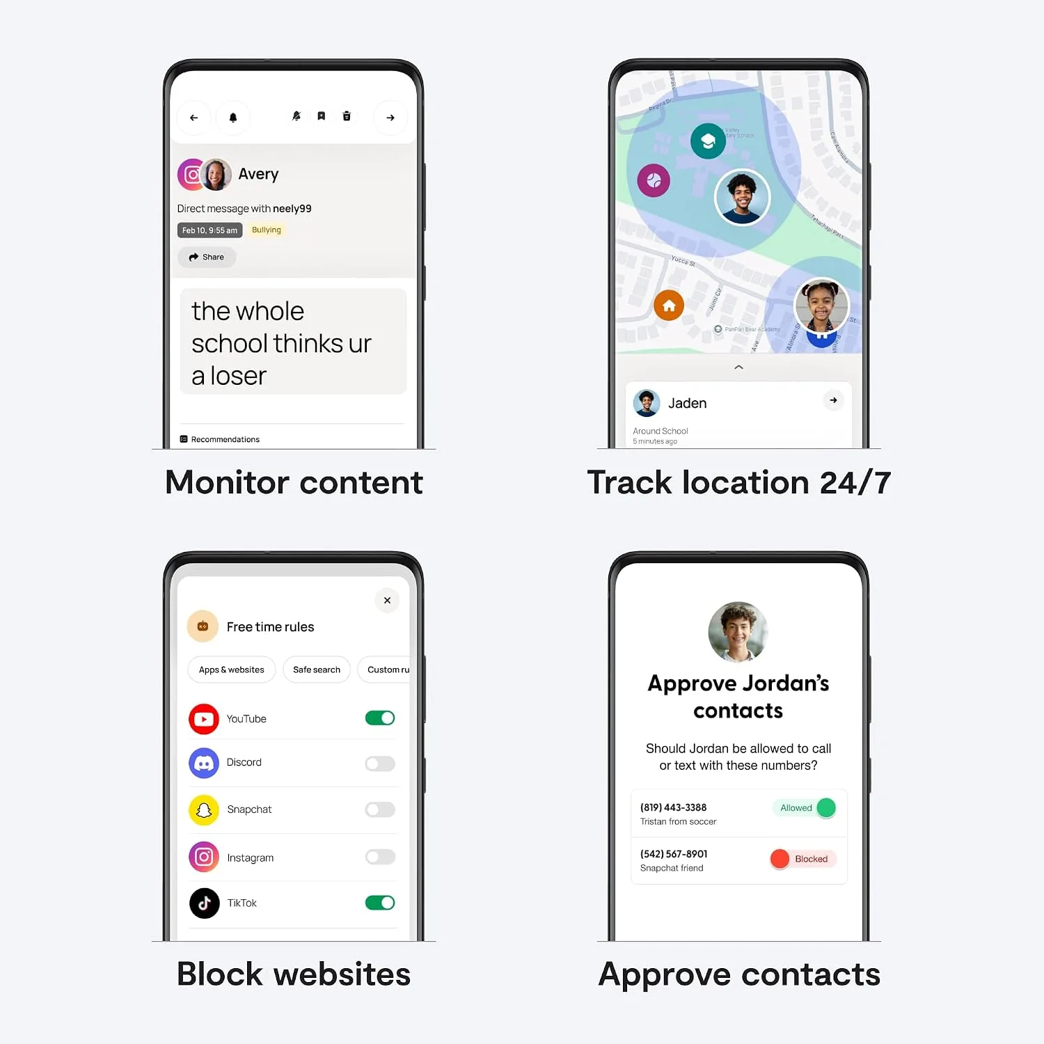 Bark Phone for Kids & Teens - GPS Tracking & Parental Controls - A16