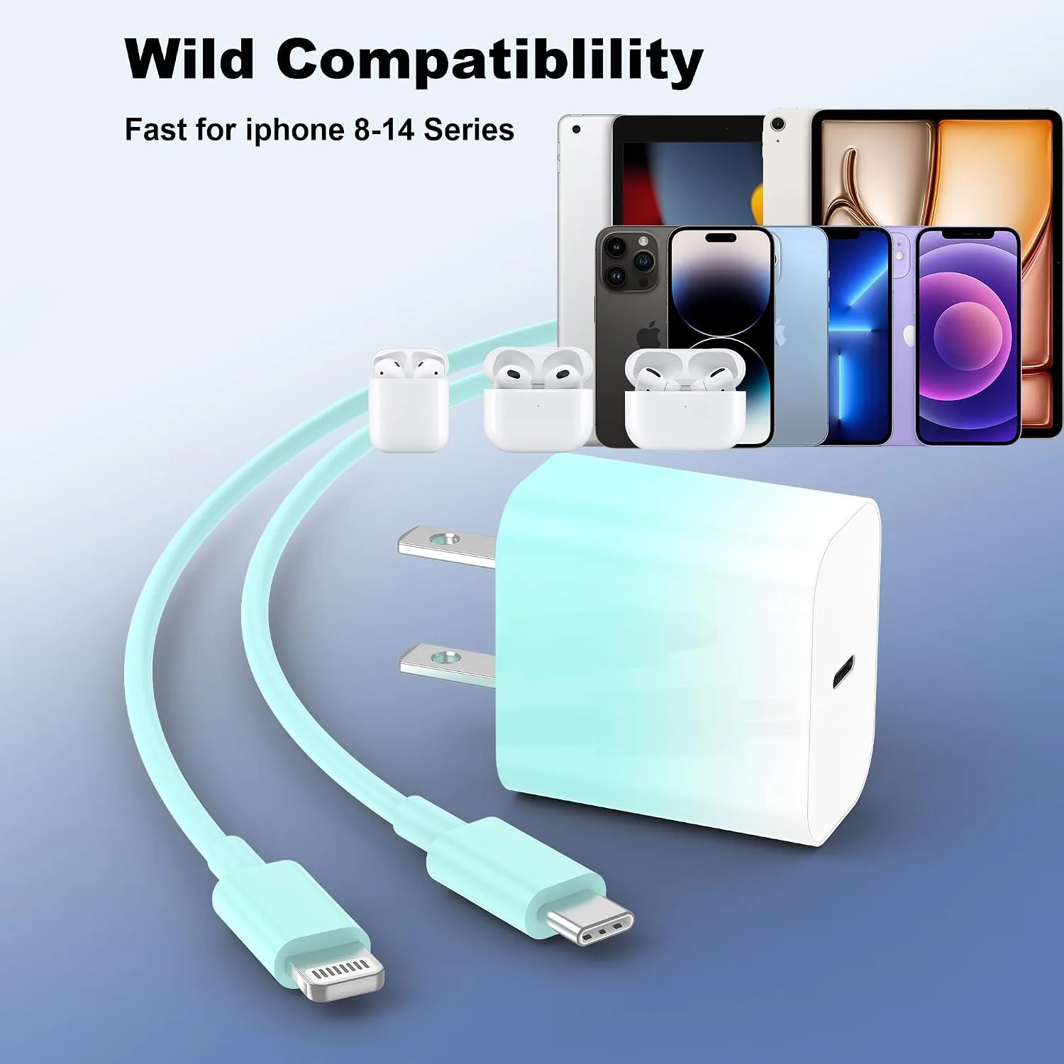iPhone Charger Fast Charger,USB C Charger 4 Pack, 6FT Lightning Cable