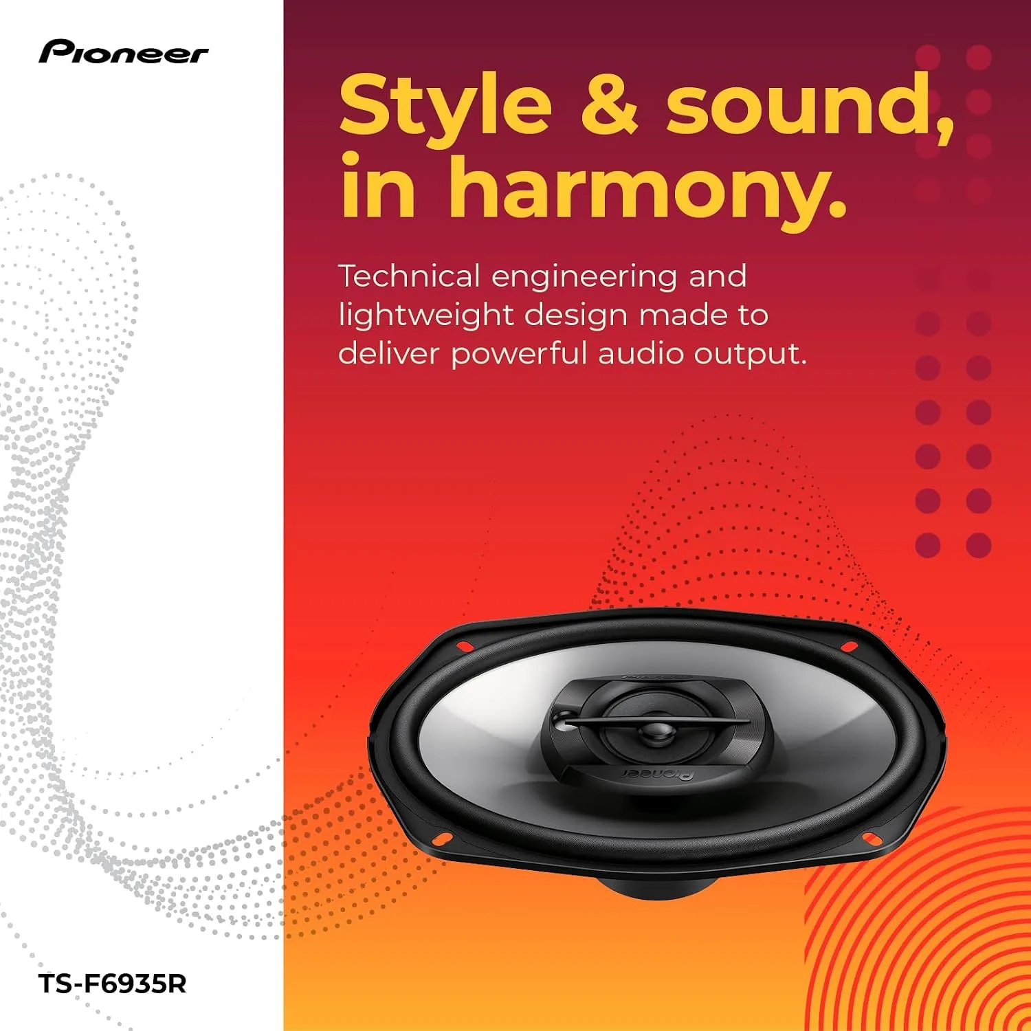 PIONEER F-Series TS-F6935R 6" x 9" 3-Way Coaxial Car Speakers 230W Max