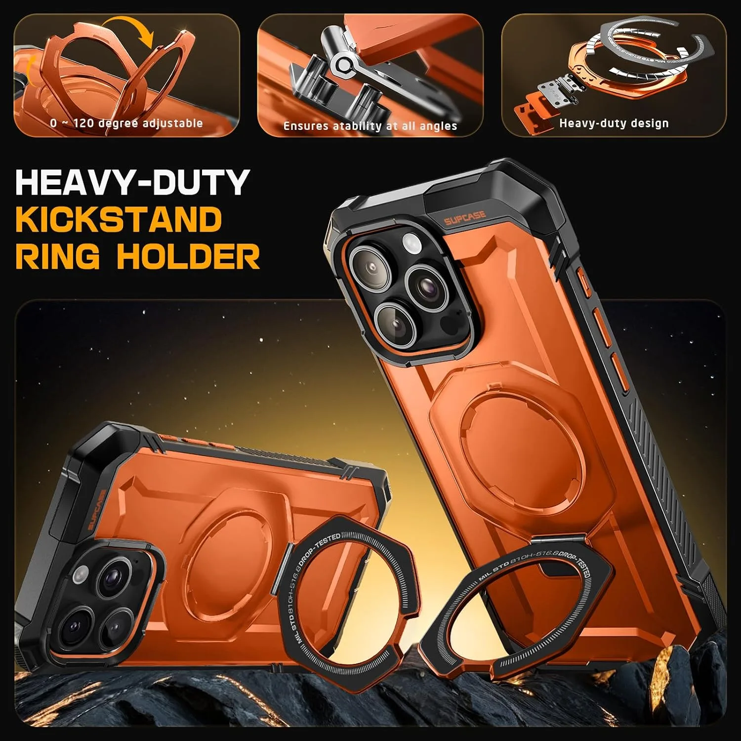 SUPCASE for iPhone 16 Pro Max Case with Camera Control Button, Magma