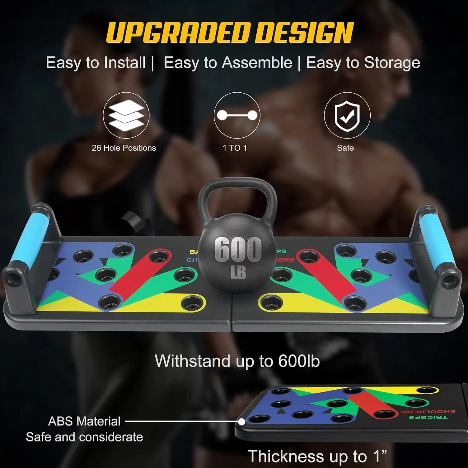 Push Up Board,Foldable Pushup Board for Man,Portable 30 in 1 Push Up Bar