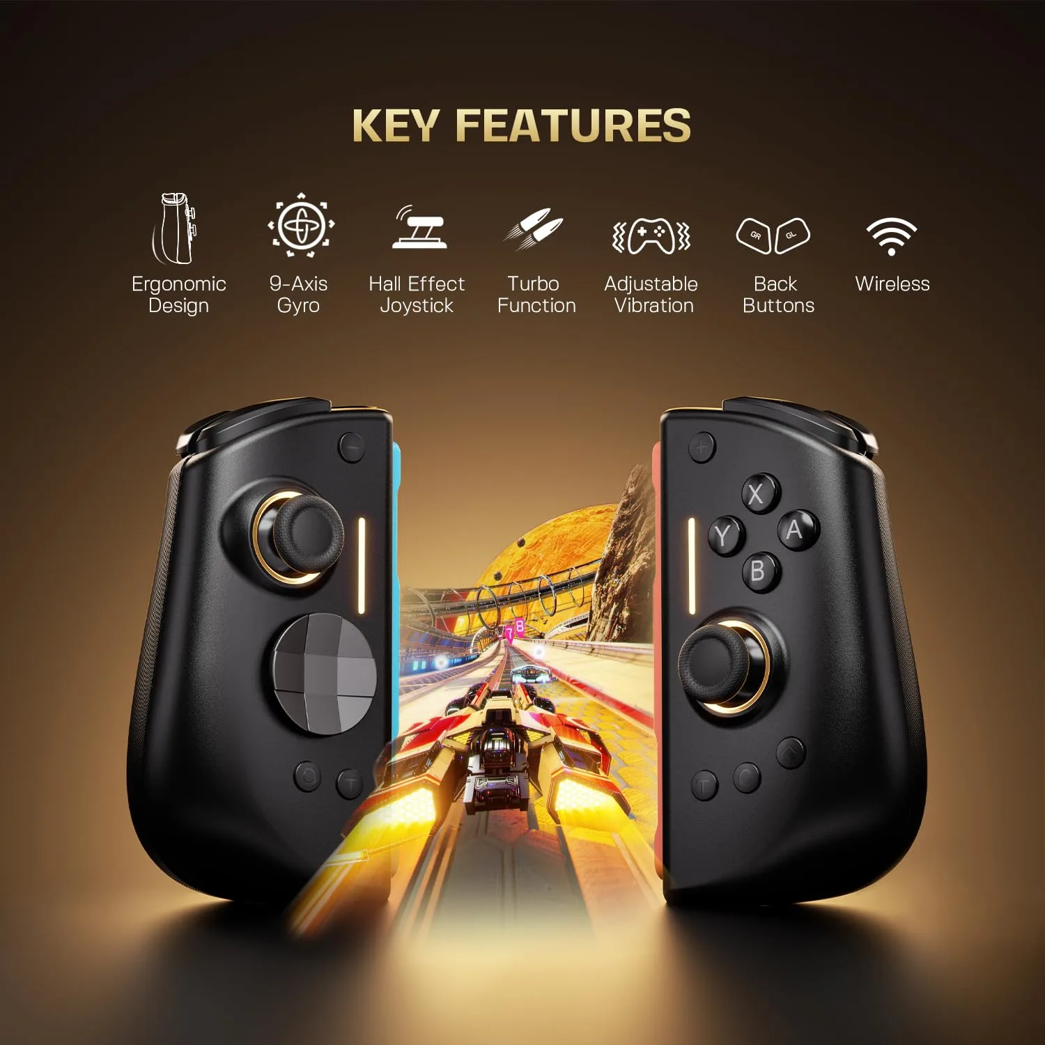 NYXI Hyperion 3 Switch 2 Controller–World's First Third-Party Wireless Controller for Switch 2, 9-Axis Gyro, Hall Effect Joystick, Full Mechanical Buttons, Dual Back Buttons & Adjustable Vibration
