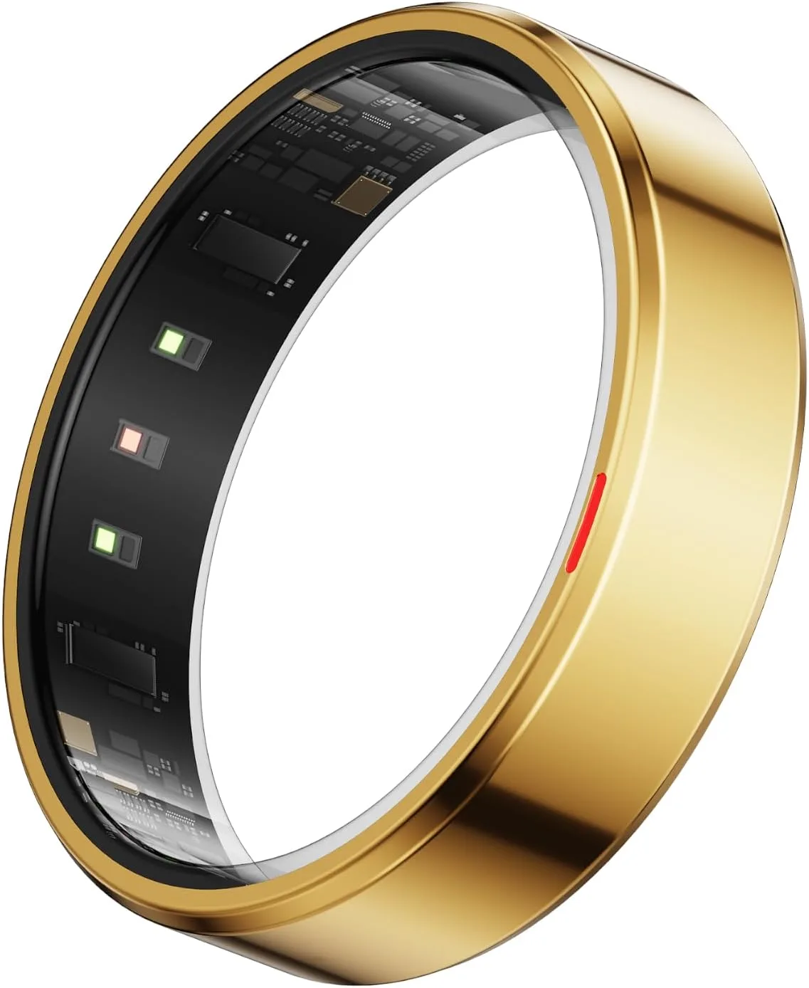 POBOVi Gen 2 Titanium Smart Ring, Gold, Polished, Size 9