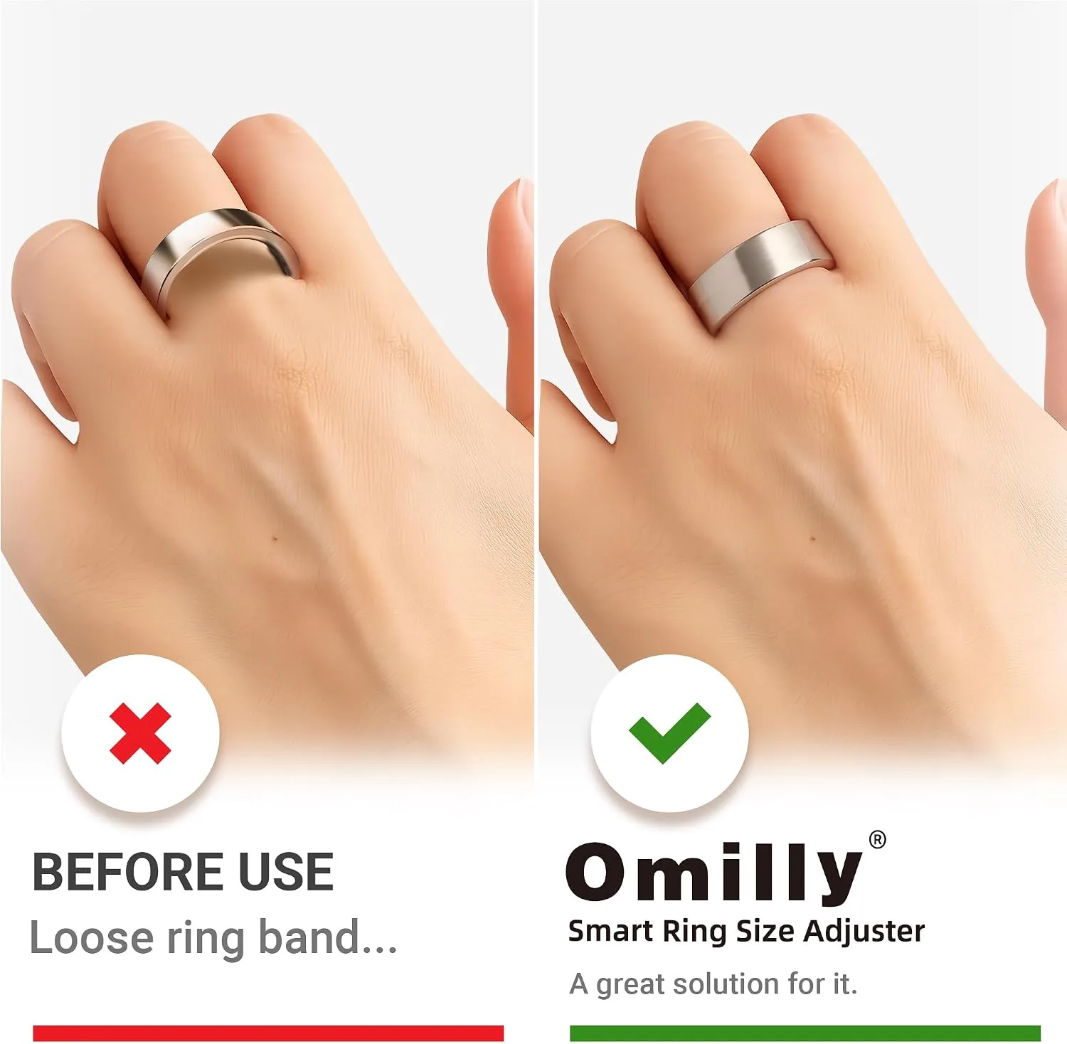 Smart Ring Size Adjuster - 120Pcs Invisible Fit for Oura Ring Gen 4/3, Samsung Galaxy Ring, Ultra Human Ring AIR, RingConn 2/1, Amazfit Helio - Loose Ring Sizing Kit, Comfortable & Discreet Accessorie