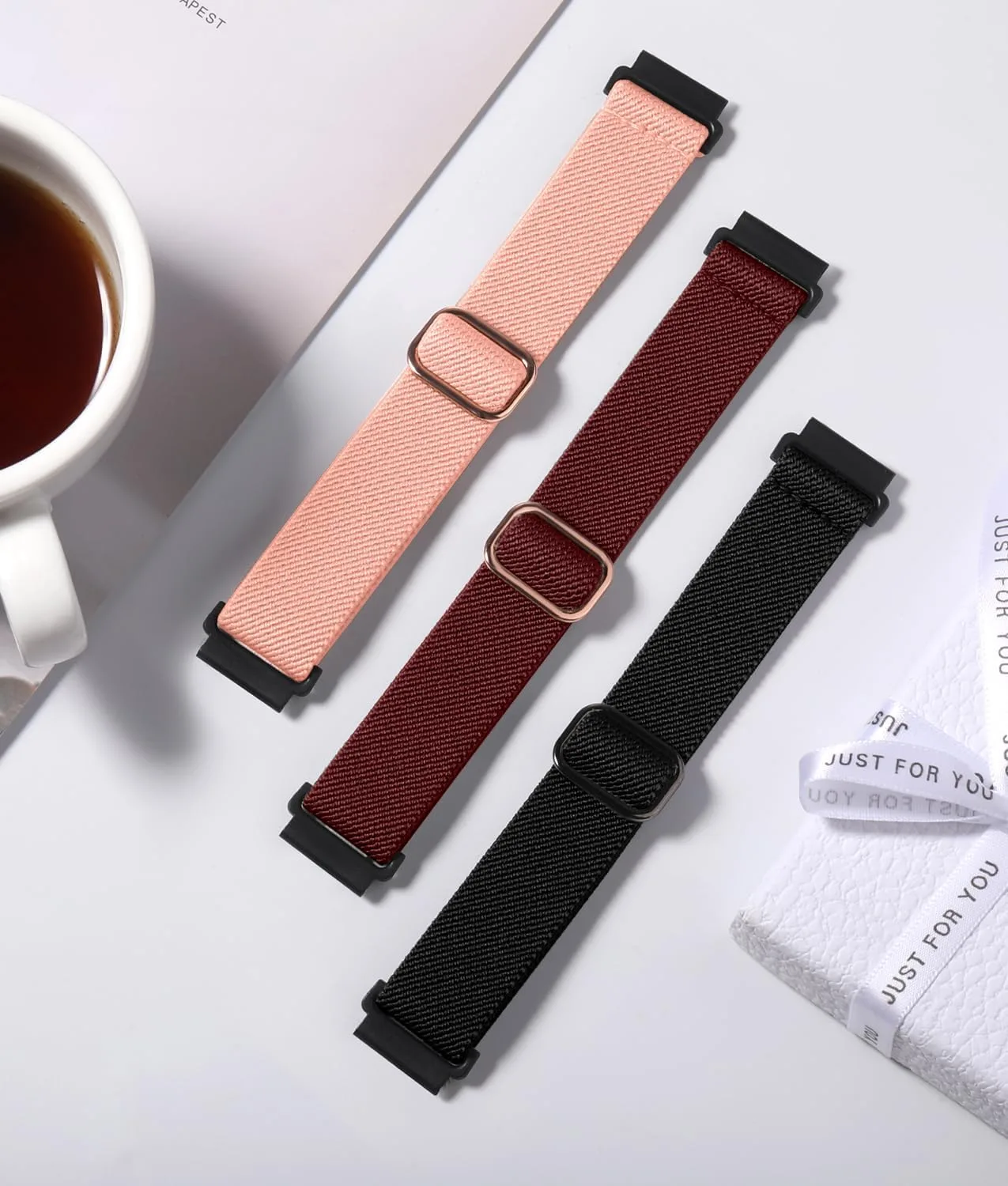 Lerobo Elastic Bands Compatible with Samsung Galaxy Watch 7 6 5 4 40mm 44mm/for Galaxy Watch 6 Classic Band 43mm 47mm/Watch 4 Classic Band 42mm 46mm/5 Pro/Active 2,3 Pack Adjustable Nylon Sport Band