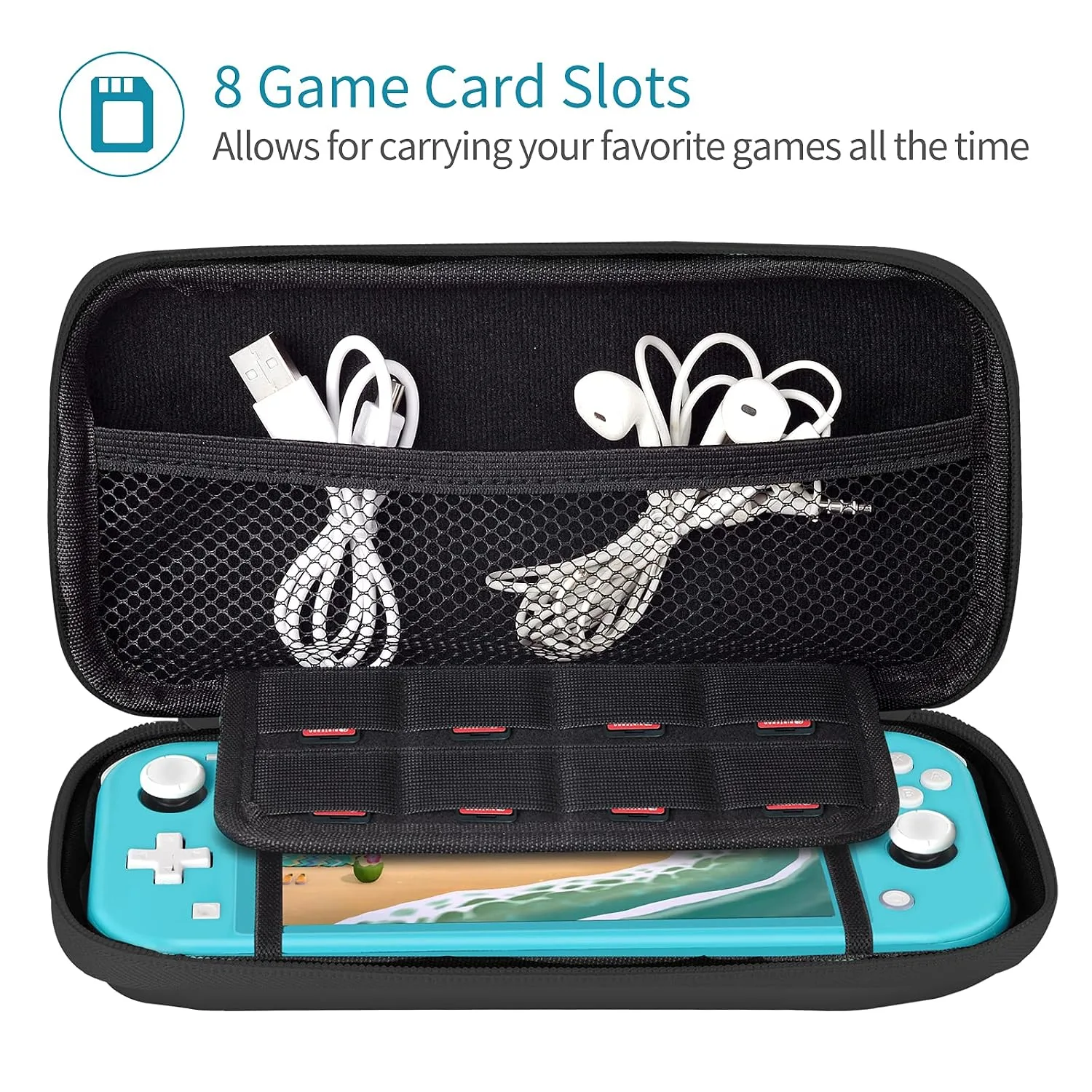 CoBak Carrying Case for Nintendo Switch Lite with 1 Screen Protector