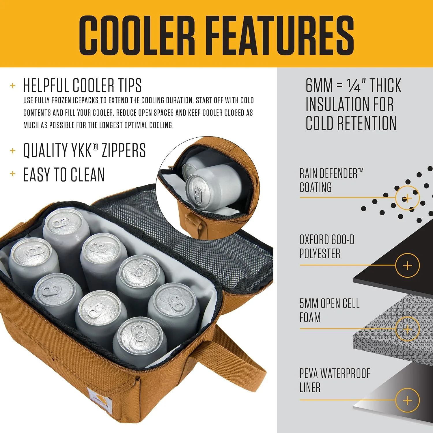 Carhartt Insulated 12 Can Cooler Gravel