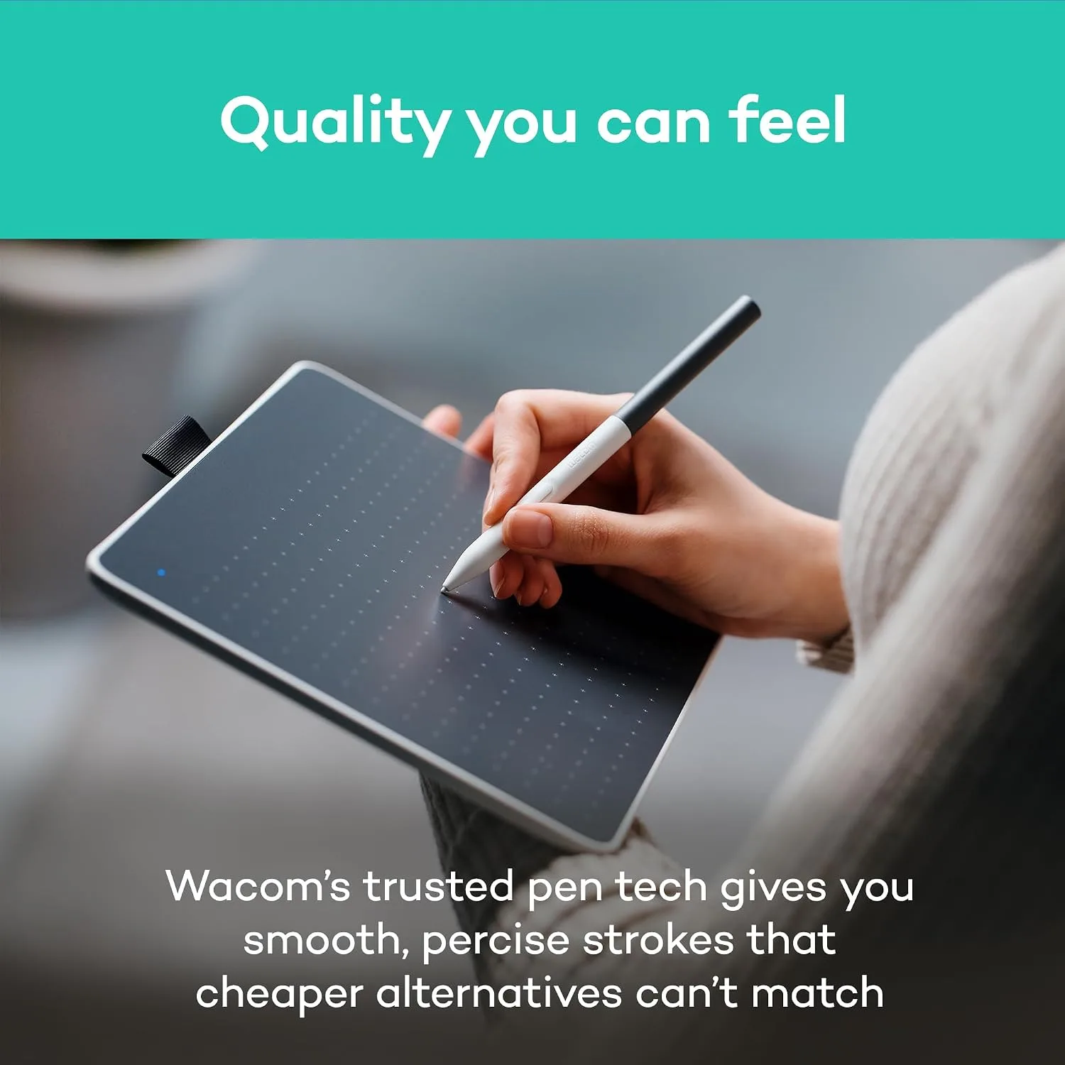 Wacom One Medium, Bluetooth Graphic Drawing Tablet with Pen + Software