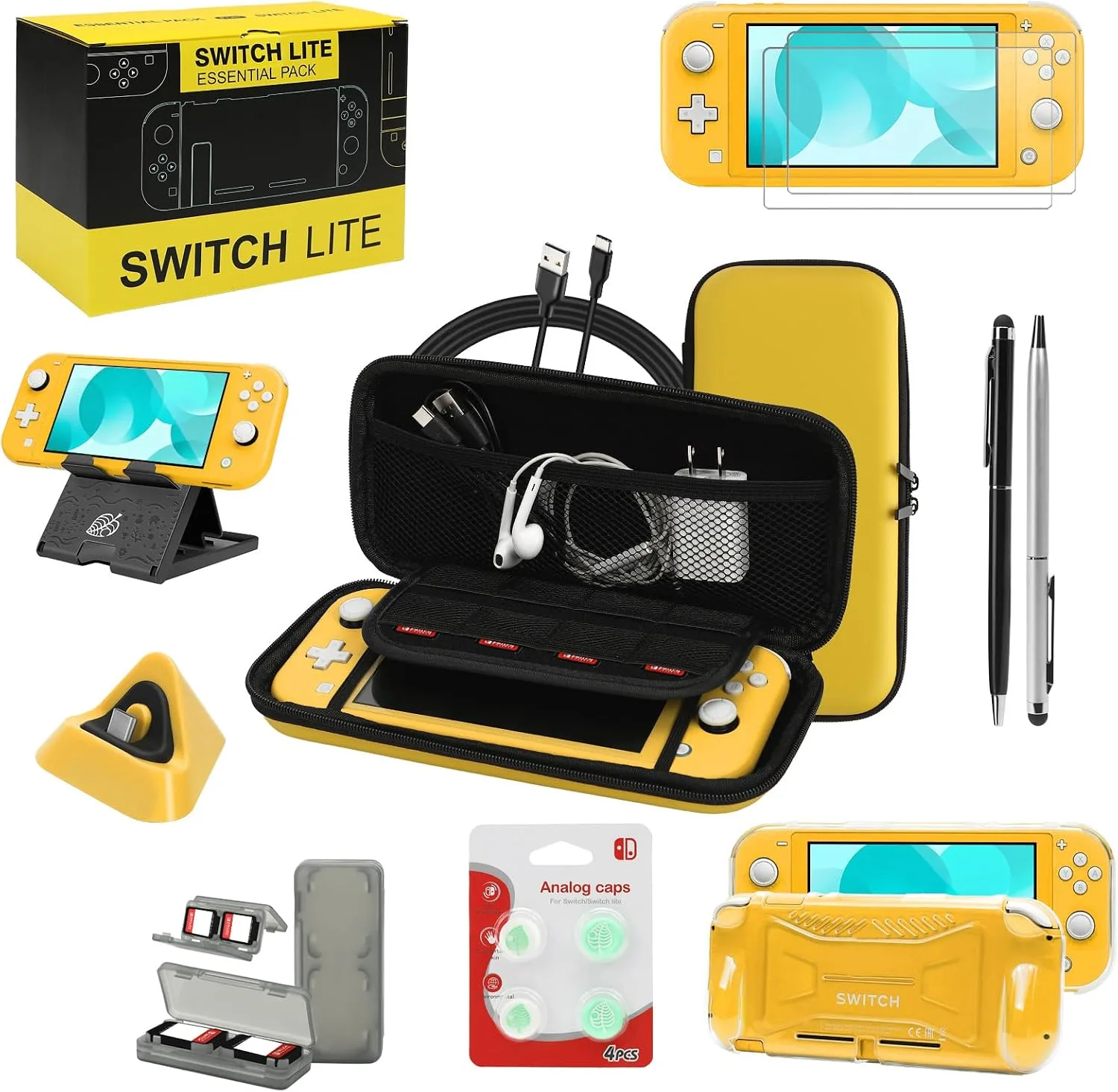 Switch Lite Case 16-in-1 Accessories Bundle for Nintendo Switch Lite (2019)