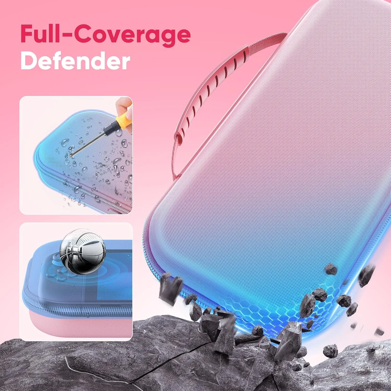 Auarte [Charge Inside Carrying Case for Switch 2 Console (2025)/OLED-Pink