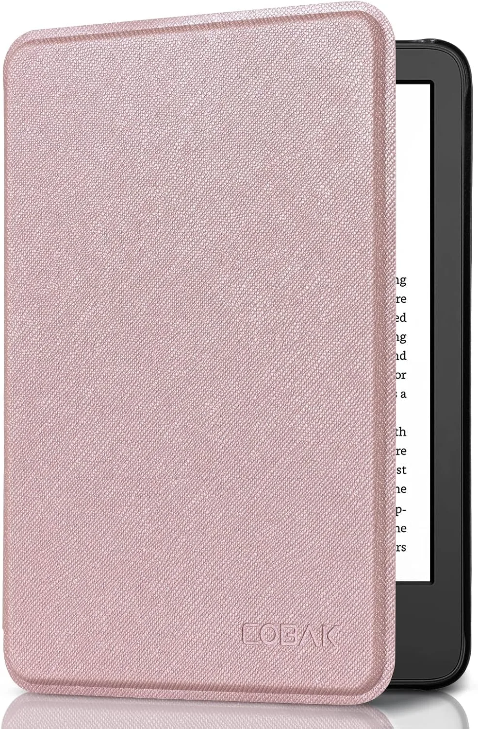 CoBak Case for All New 6 Inch E-Reader 2024 and 2022 (11 Generation) - PU Leather Smart Cover, Auto Sleep and Wake,Rosegold