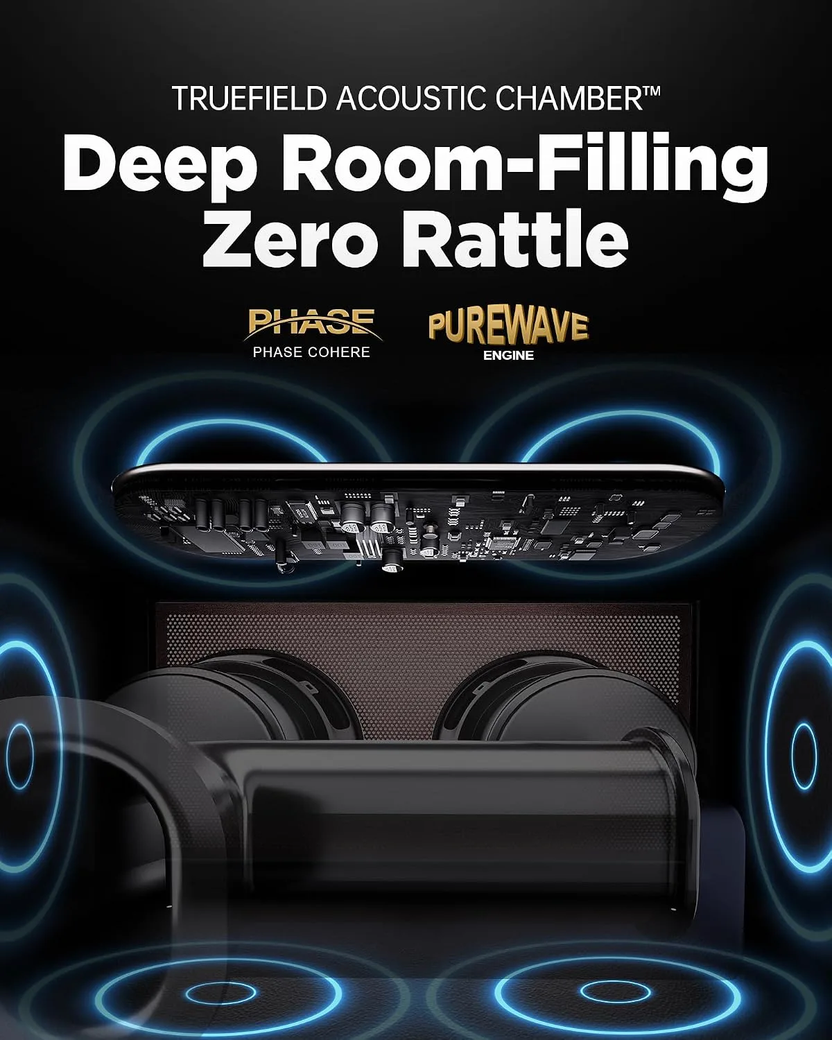 Portable Bluetooth Speaker, 150W Peak Power Home Speaker with 56H Playtime