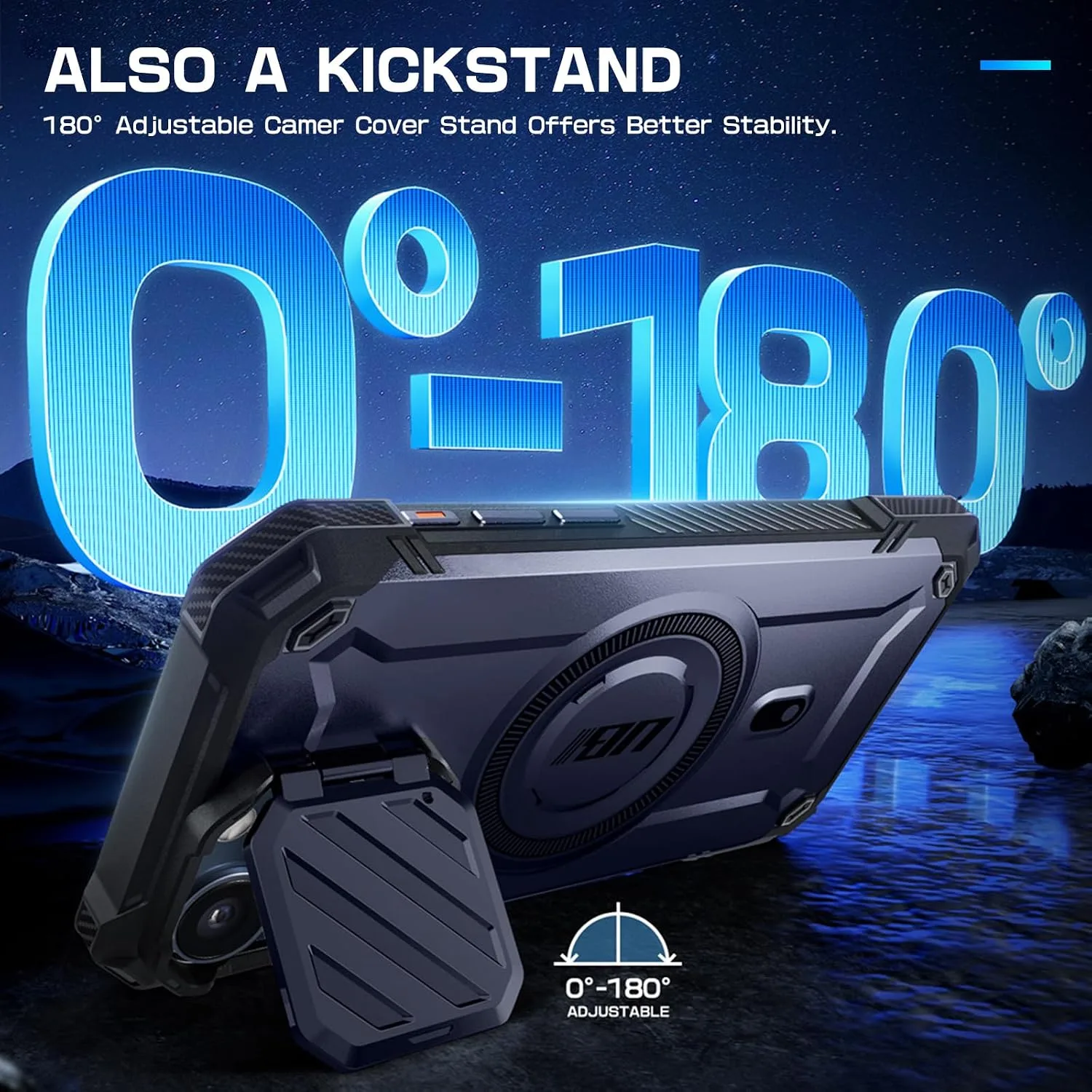 SUPCASE for iPhone 15 Pro Max Case (6.7 inch) with Camera Cover Stand