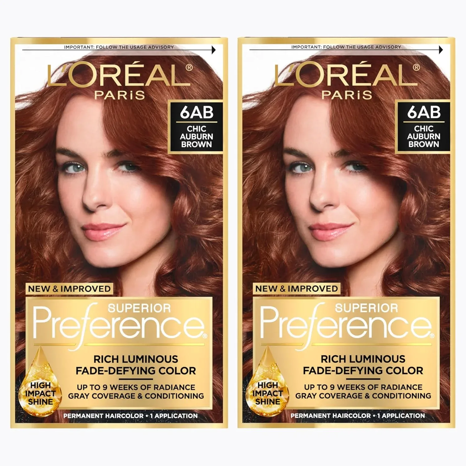 Tintura Permanente L'Oréal Paris Superior Preference Castaño Rojizo Oscuro 6AB
