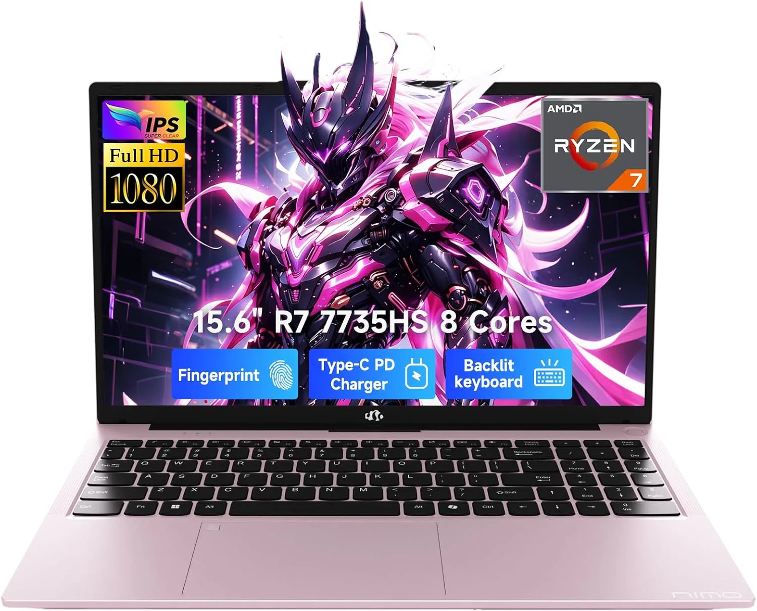 NIMO 15.6" AI Light Gaming Laptop 2026| AMD Ryzen 7 7735HS 32GB RAM 1TB SSD