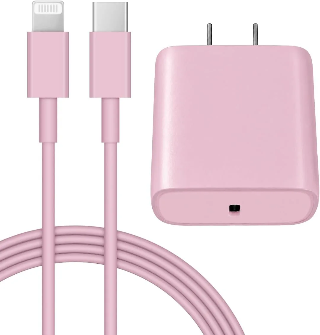 iPhone 14 13 12 Fast Charger 20W PD USB C Wall Charger with 6FT Fast Charging Cable for iPhone 14/14 Pro/14 Pro Max/14 Plus/13/12/11/Pro/Pro Max/Mini/Xs Max/X, iPad - Pink