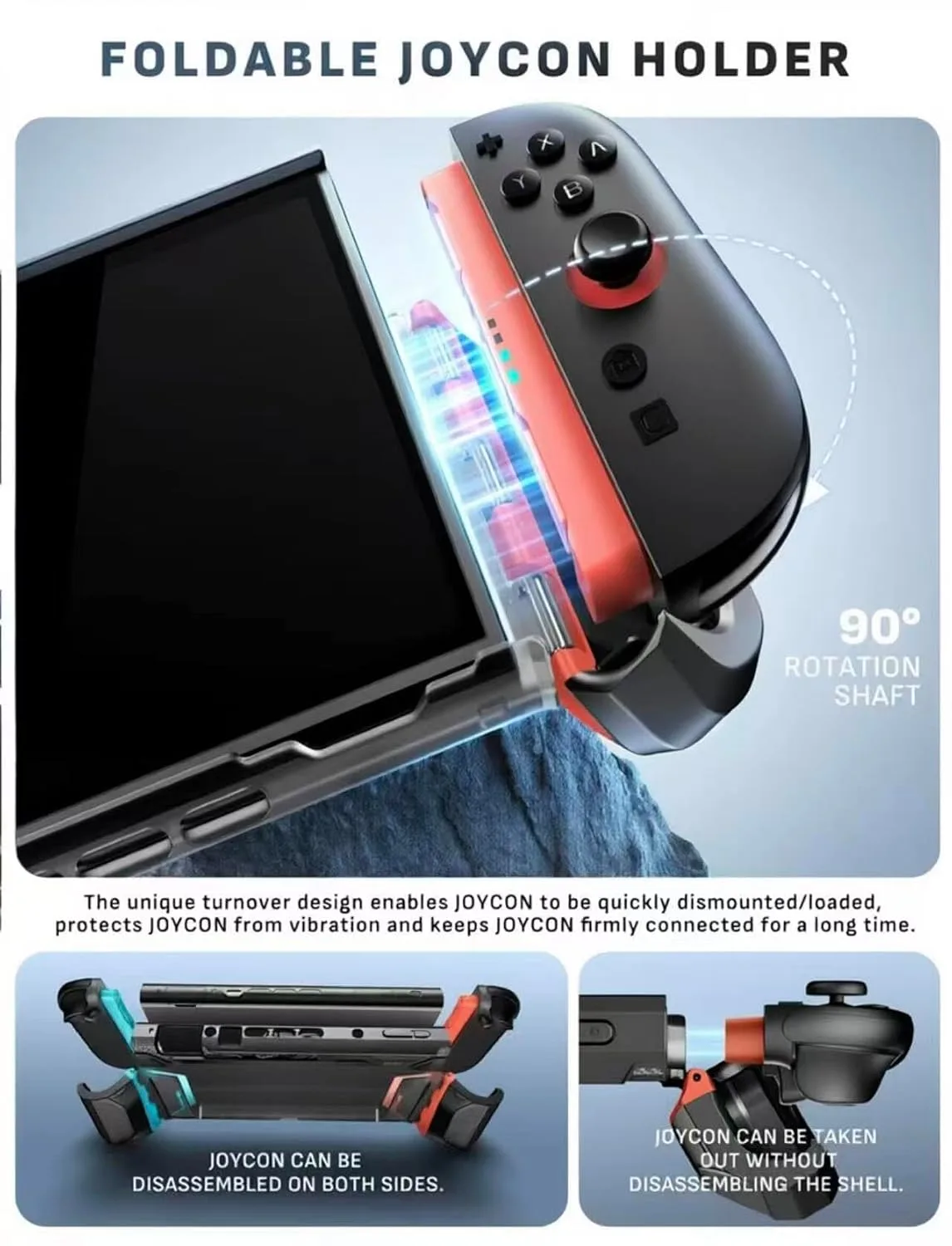 Mumba Dockable Protective Case for Nintendo Switch 2,Blade Series,Blue/Red