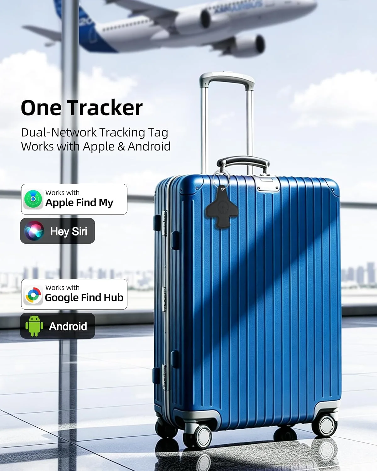 Luggage Tag, Built-in Smart Bluetooth Tracker, Plane Travel Essentials