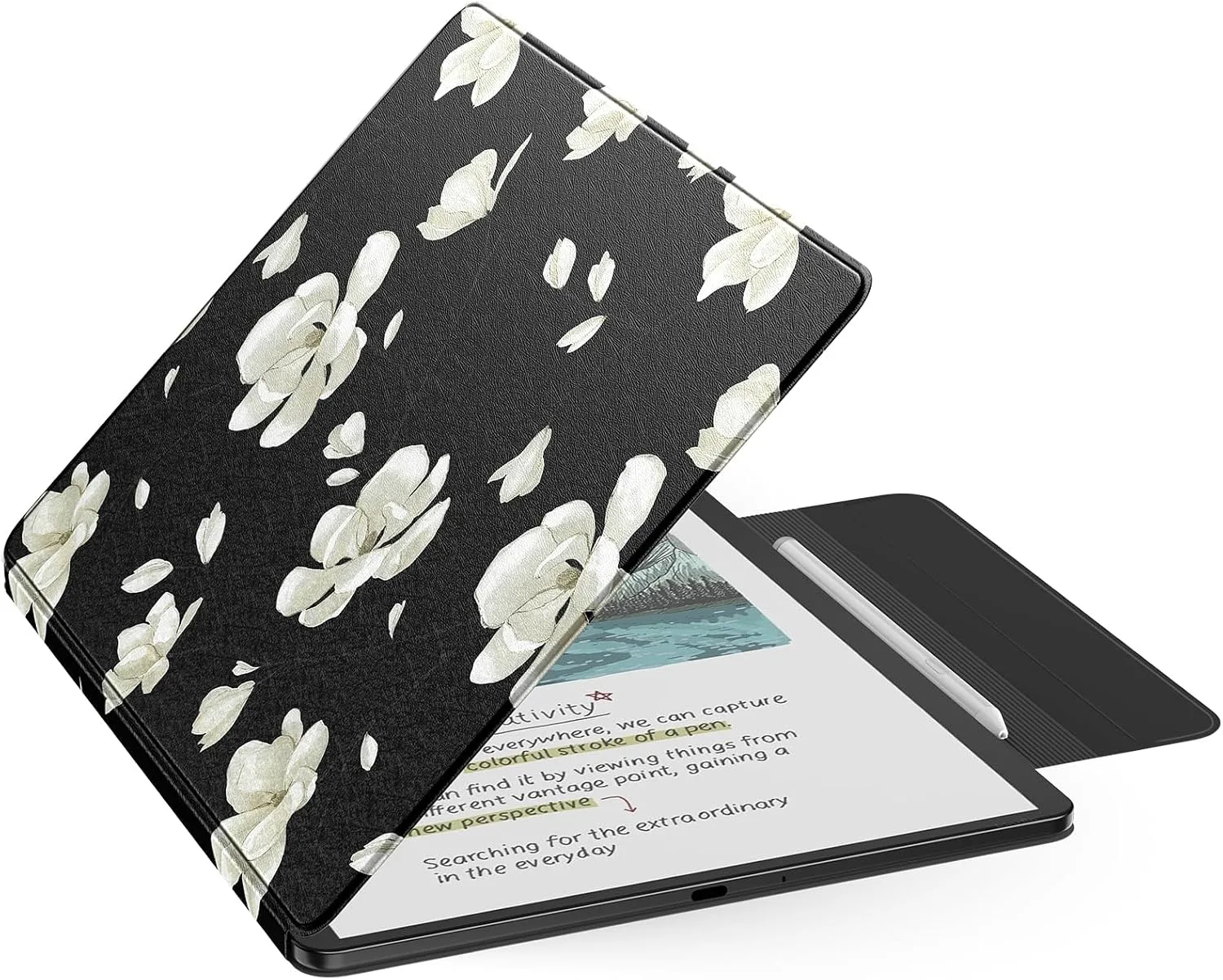 MoKo Magnetic Case for 11" Kindle Scribe 3rd & Colorsoft 1st, Magnolia