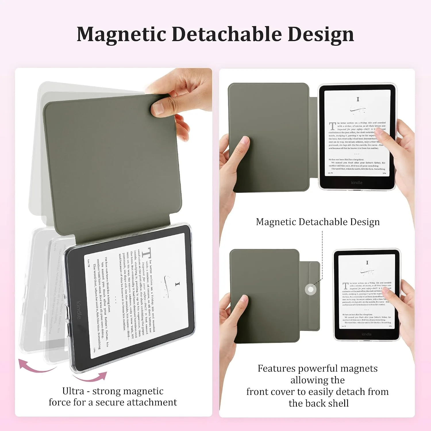 SESENSE Magnetic Case for 7'' Kindle Paperwhite 12th Gen 2024 & Colorsoft