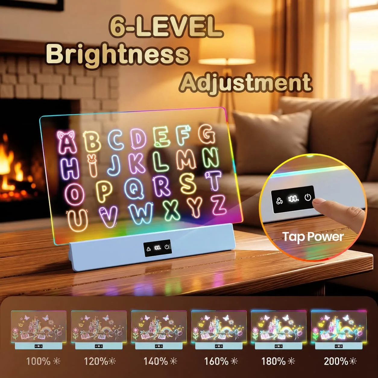 TAEMVV 16" LED Drawing Board for Kids Birthday Gifts for Girls, Blue