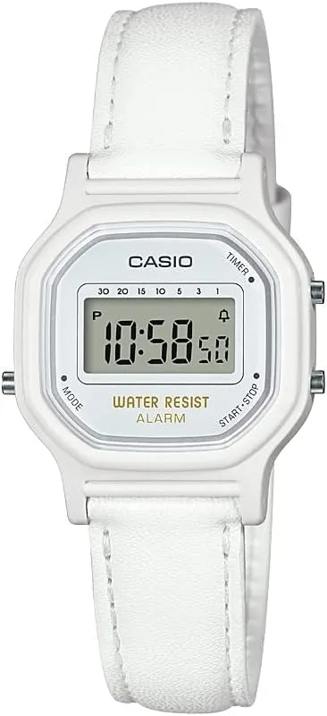 Casio Women's 'Vintage' Quartz Resin Casual Watch, Color:White