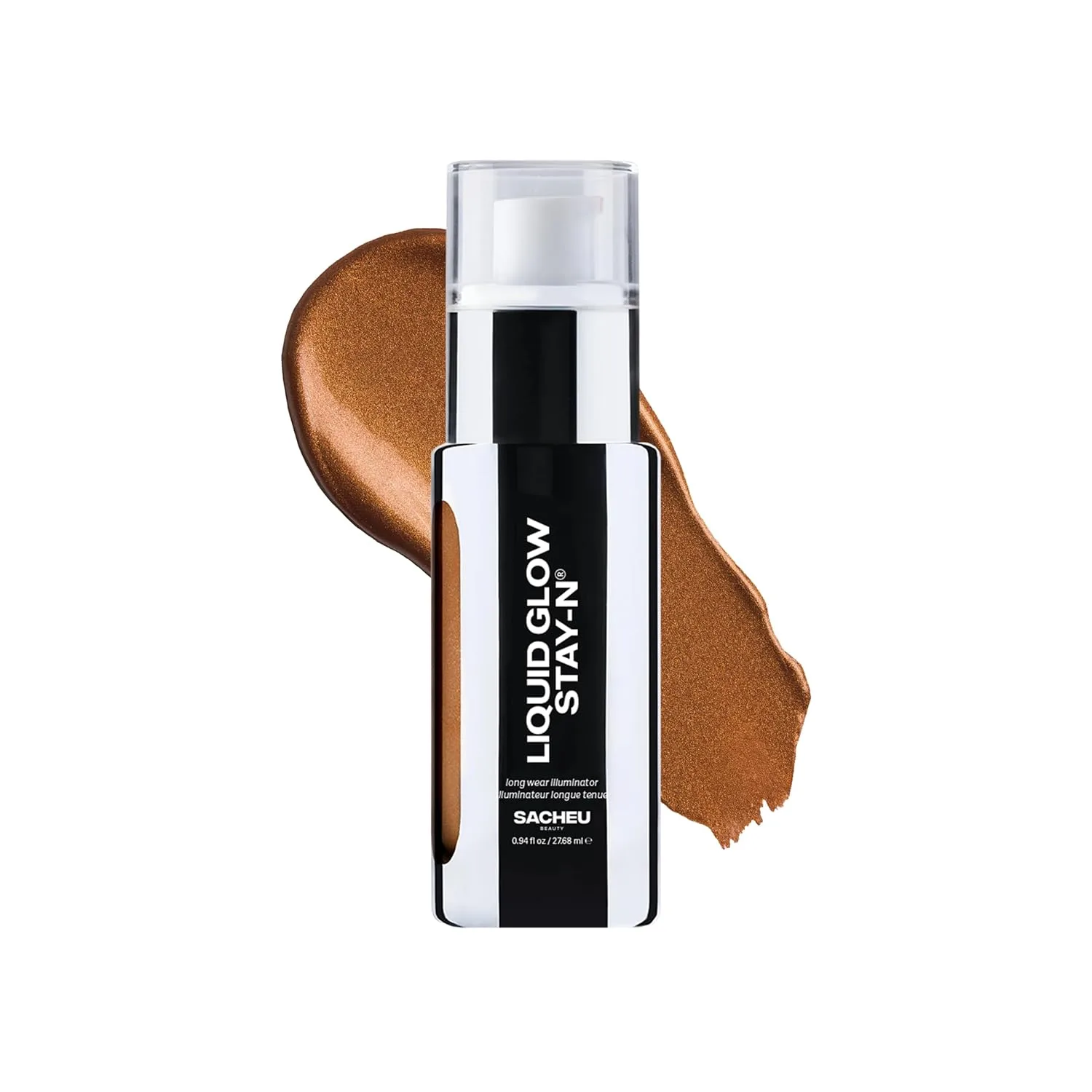Sacheu Liquid Glow STAY-N Highlighter, Illuminator & Bronzer, Toasty Glaze