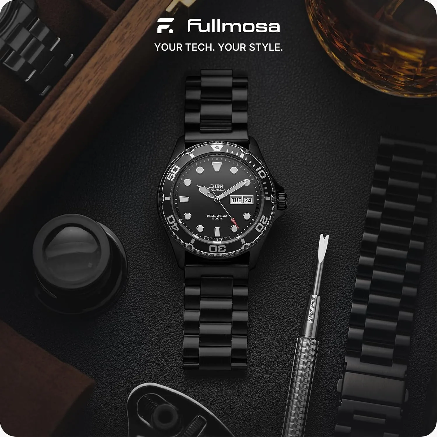 Fullmosa 20mm Quick Release Metal Watch Band for Garmin Samsung