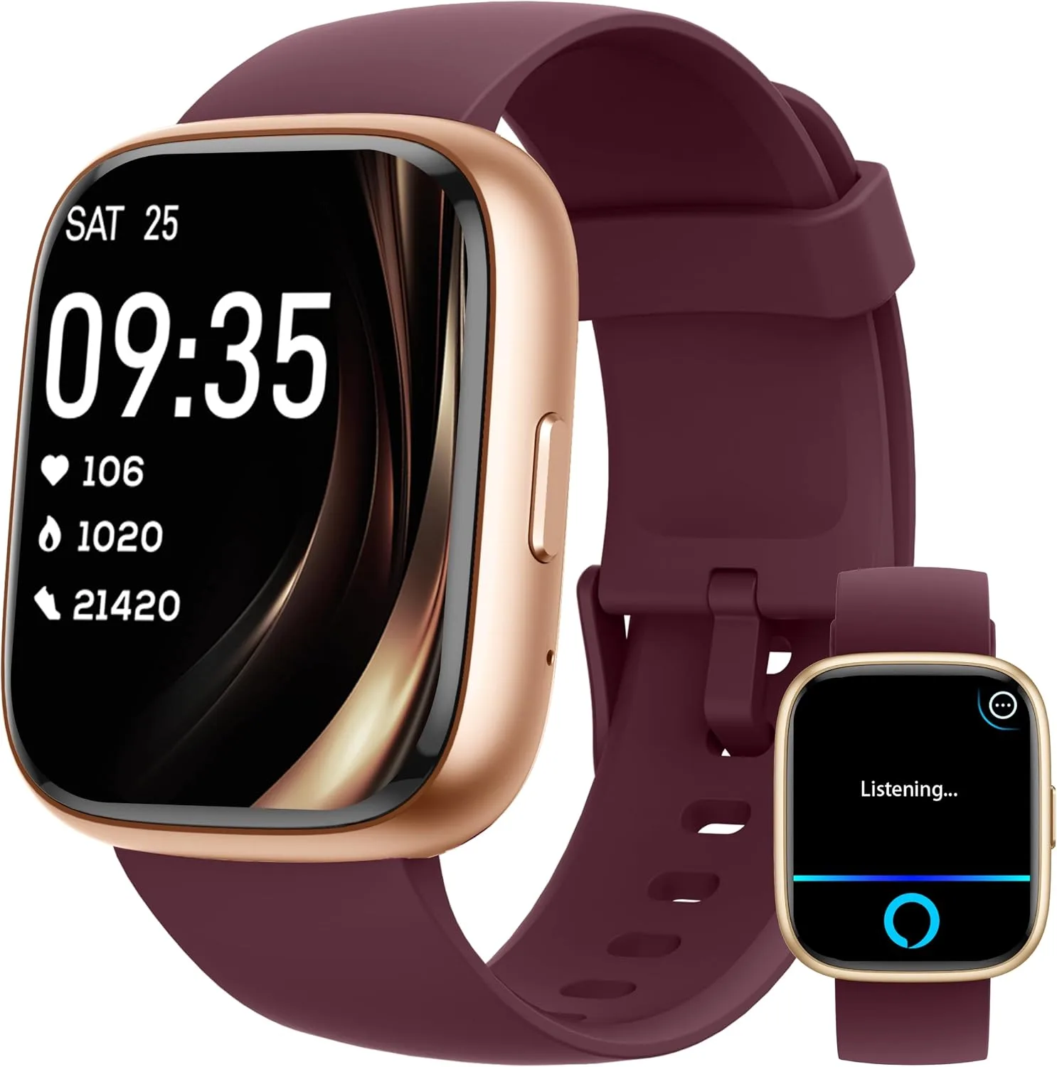 LODIMEKE Smart Watch, Alexa Built-in, Answer/Make Calls 44mm Smartwatch Women Men, 1.83" Sports Watch IP68 Waterproof, Heart Rate Sleep Stress Monitor, Step Counter Watch for Android & iOS Phone