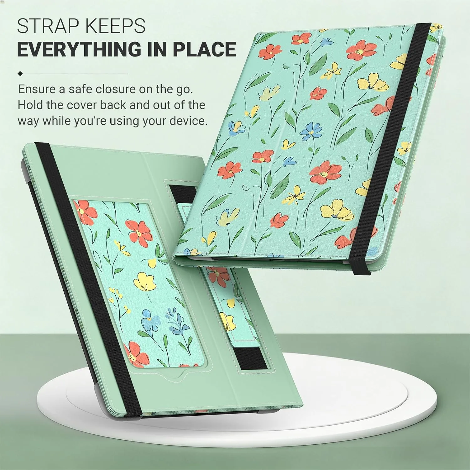 MoKo Universal Case for 6.8,7 Inch eReaders&Tablets, Painted Flower