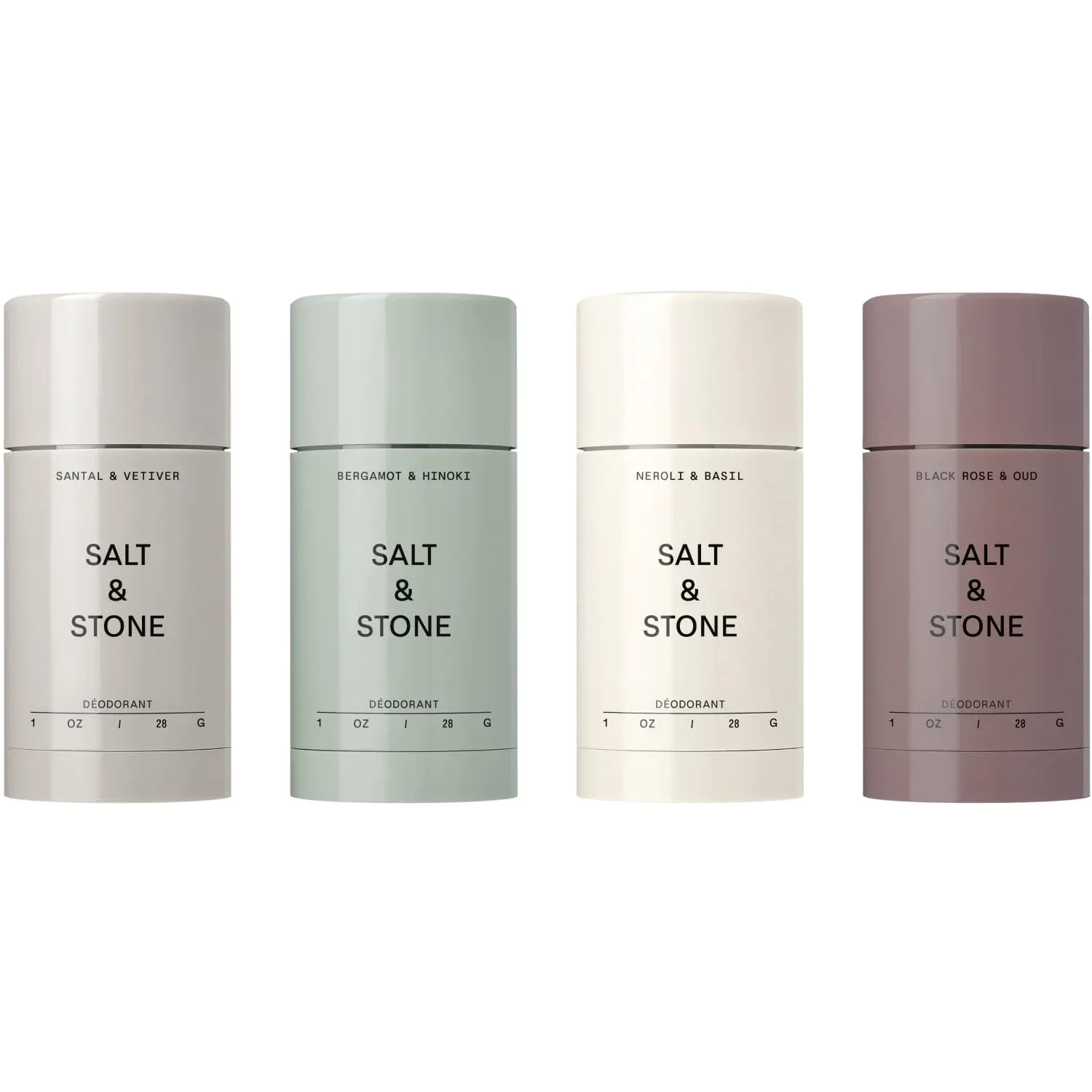 Desodorante Salt & Stone sin aluminio Set de viaje 4 unidades de 1 oz