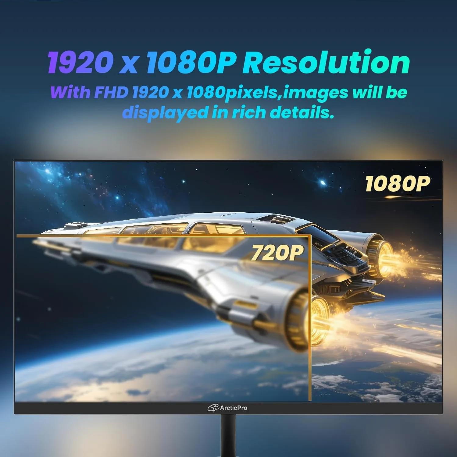 ArcticPro 22 Inch Gaming Monitor 144Hz, FHD Computer Monitor, 105% sRGB