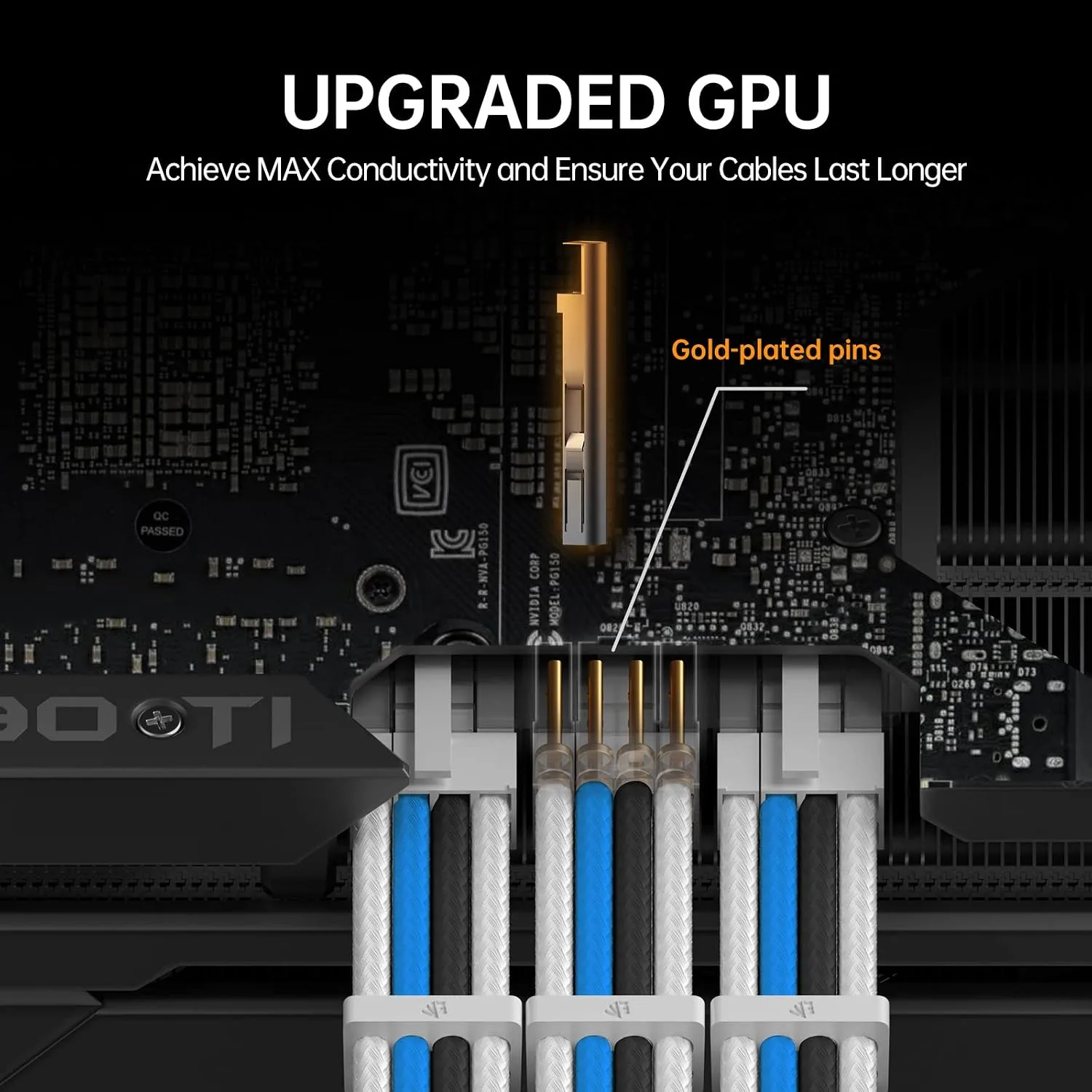 Asiahorse Customization Mod Sleeve Extension Power Supply Cable Kit 16AWG ATX/EPS/8-Pin PCI-E/6-pin PCI-E (Mix Color, Blue-White)