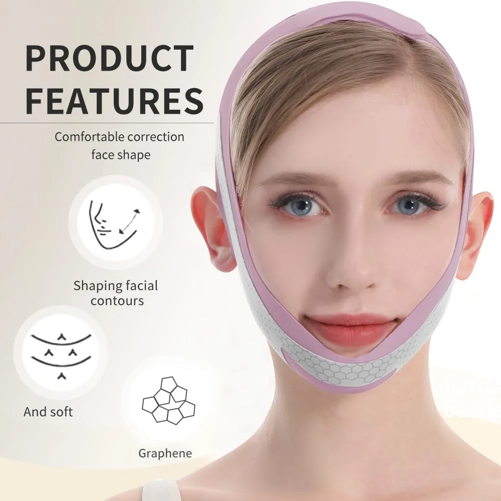 Graphene V Line Lifting Mask, Face Lifting Strap for Sleeping Purple