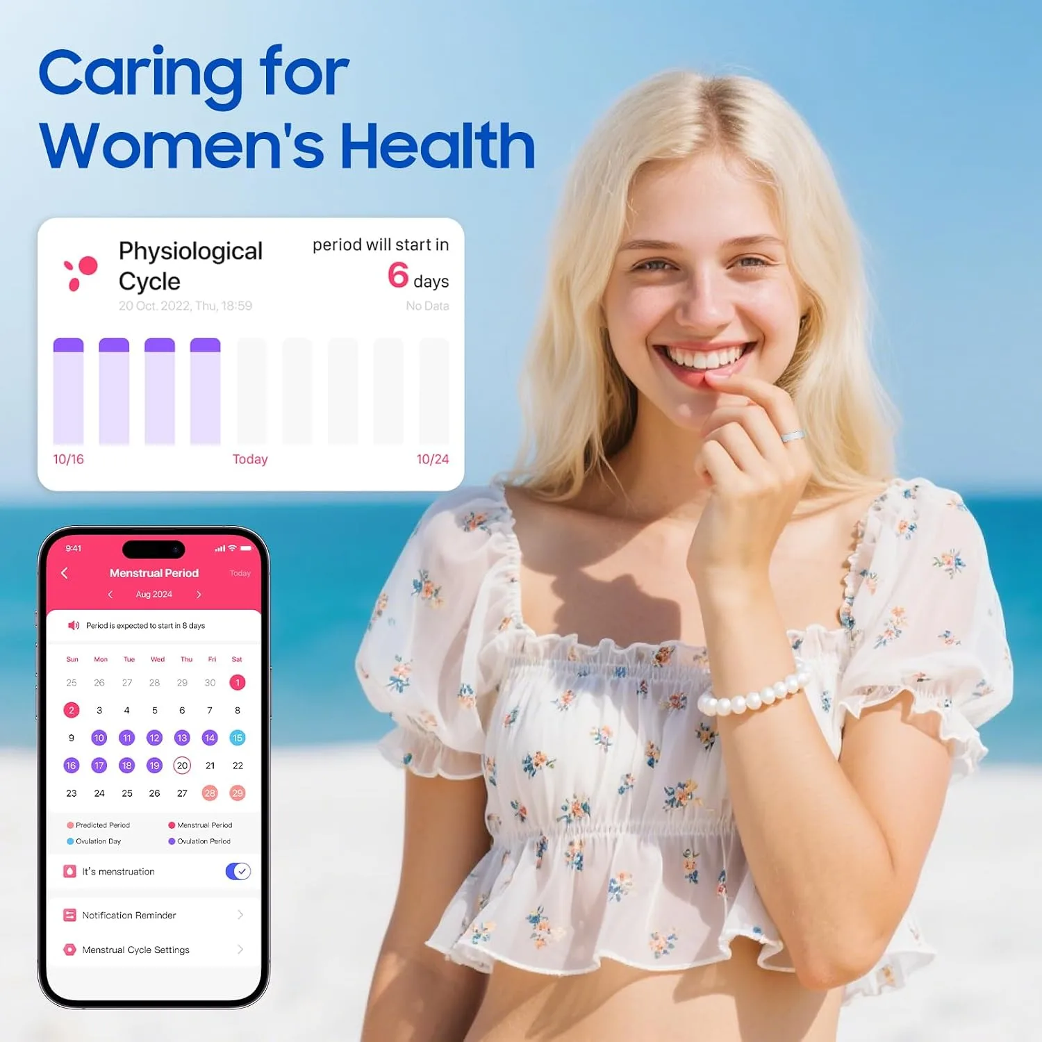 2026 Smart Ring New Health Tracker, IP68 Waterproof, iOS/Android Compatible, Sleep, Exercise & Health Monitoring, No Subscription, 5-Day Battery Life for Women & Men (Rose Gold, 7)