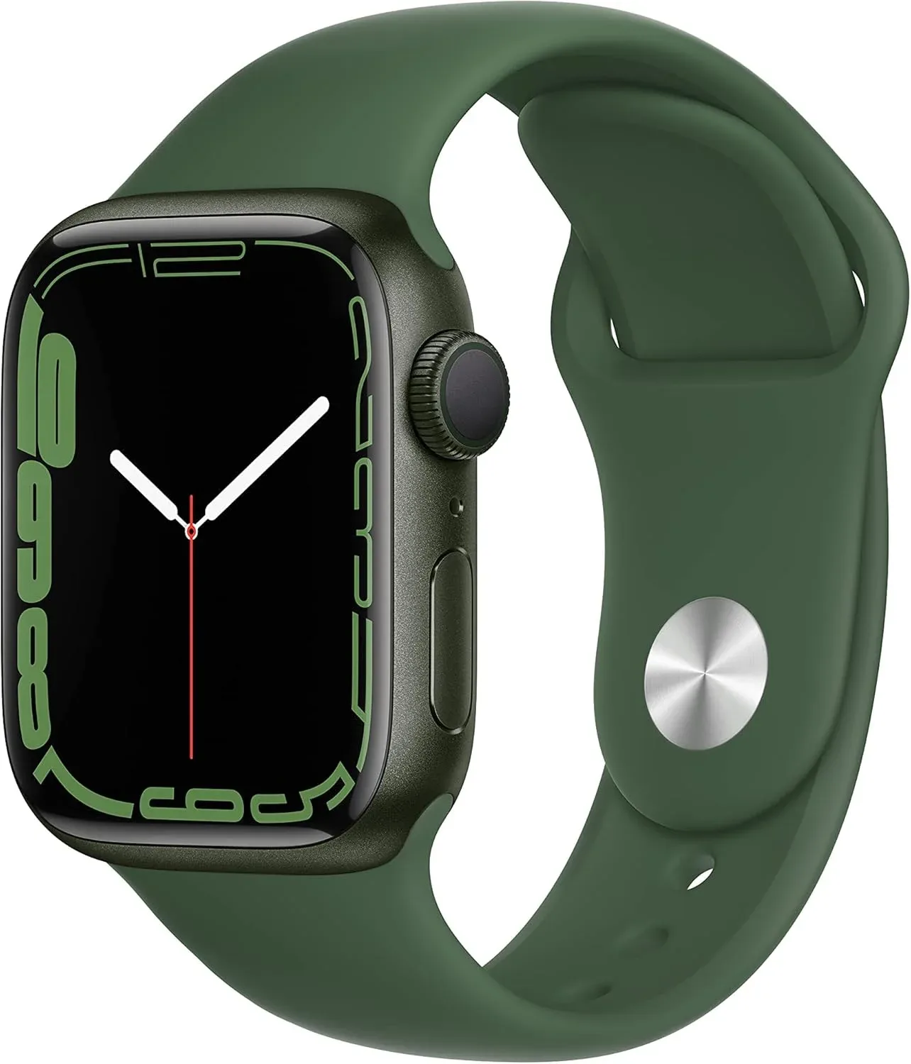 Apple Watch Series 7 (GPS, 41MM) - Green Aluminum Case with Clover Sport Band (Renewed)