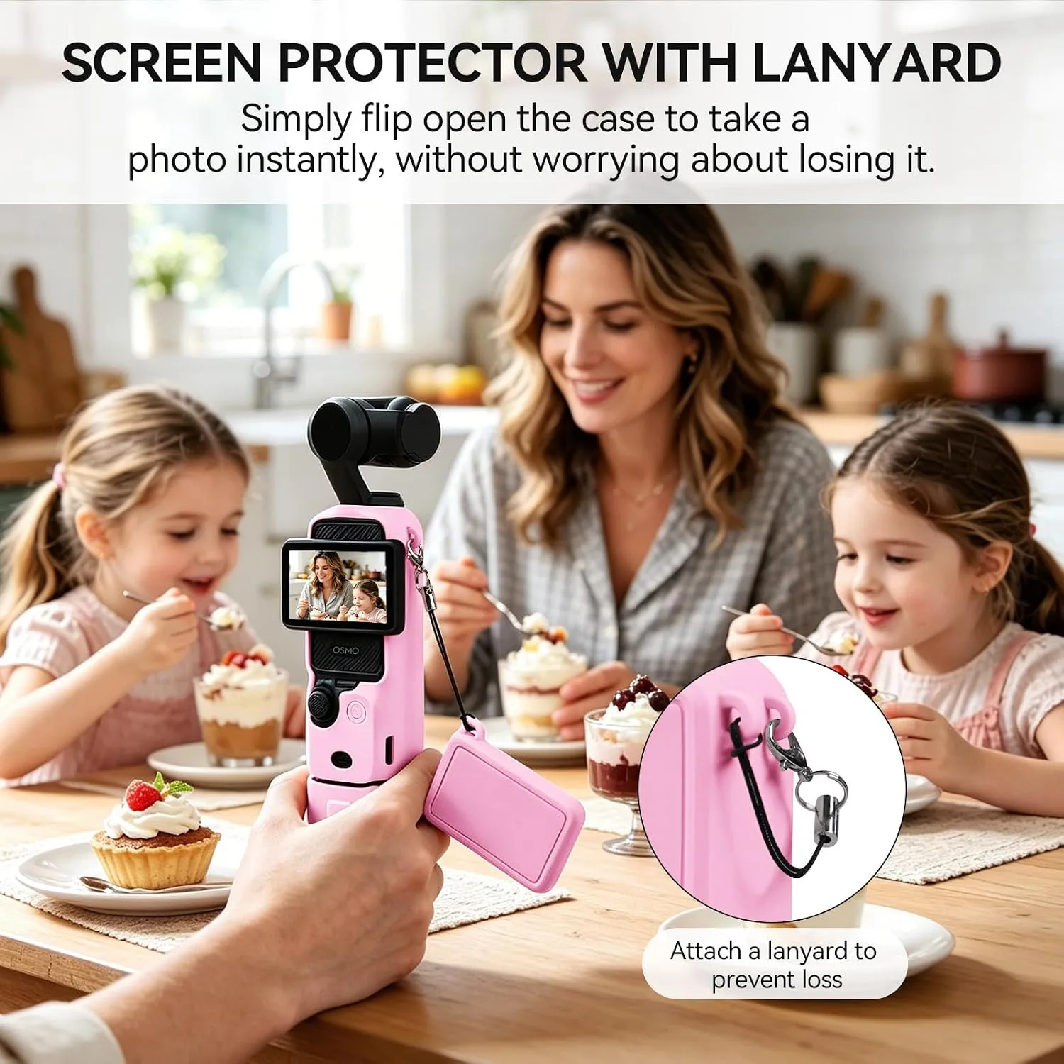 Protective Case for DJI Osmo Pocket 3/Xtra Muse Camera(Pink)
