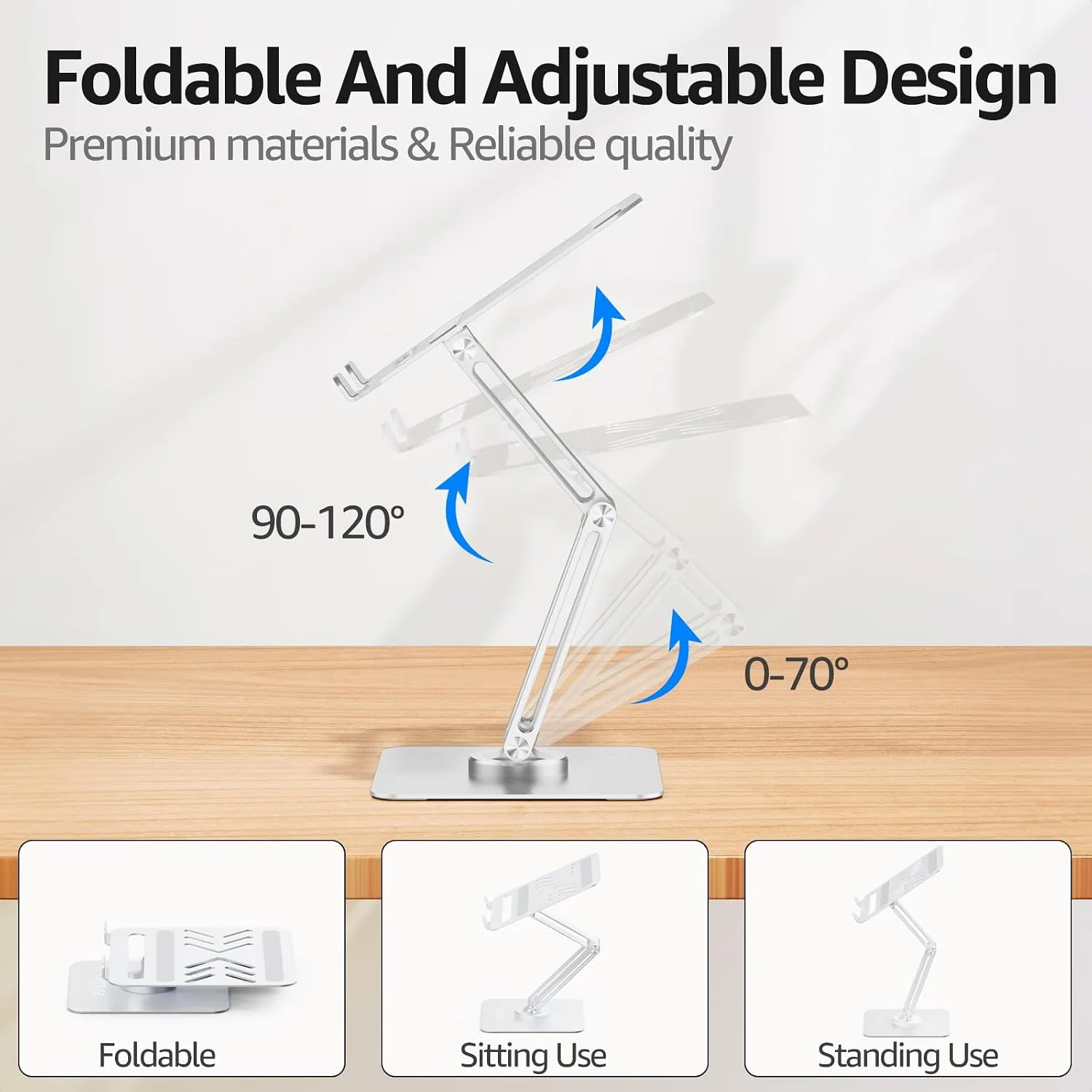 Urmust 360° Rotating Laptop Stand for Desk fit 10-17" Device