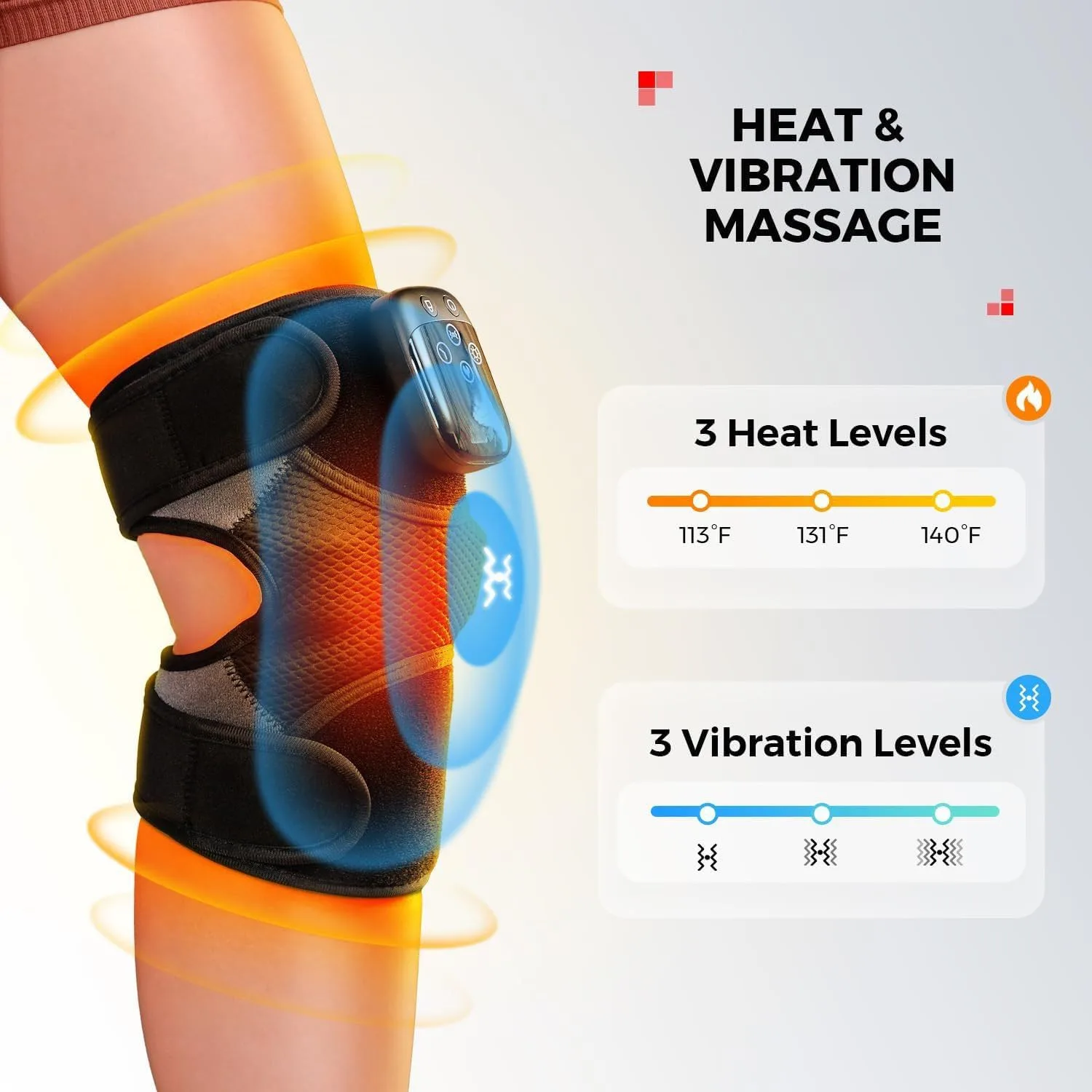 LTW Knee Massager with Heat, Red Light & Vibration
