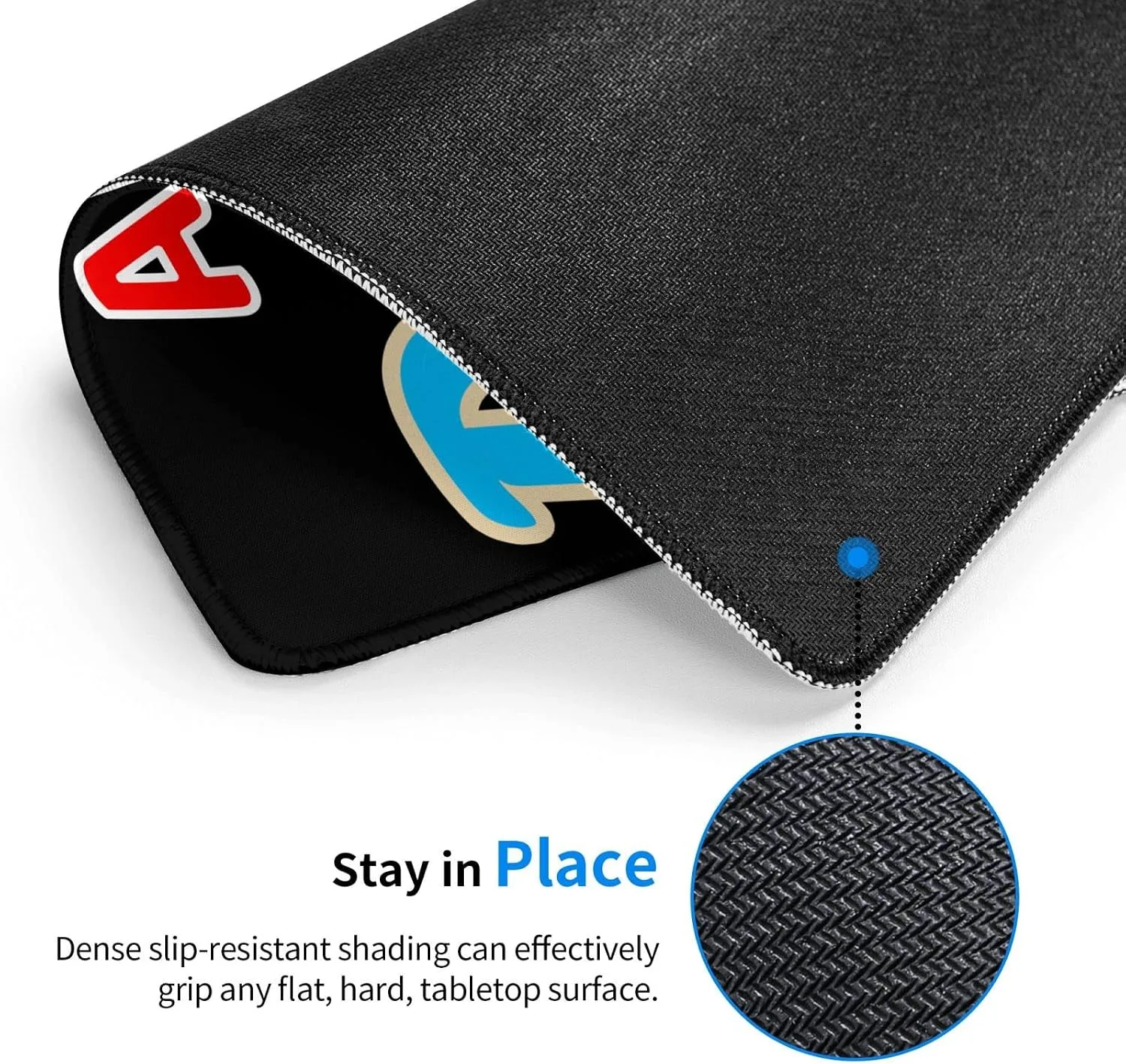 Personalized Custom Gaming Mouse Pad with Stitched Edge, Add Your Picture Text Logo - Non Slip Laptop Mouse Pad for Home Office Work (10 x 12 inch)