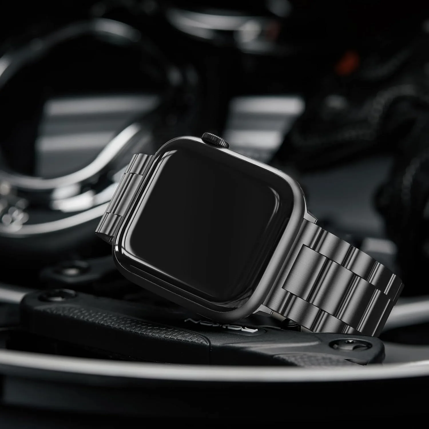 EPULY Compatible with Apple Watch Band 42mm 44mm 45mm 38mm 40mm 41mm Business Stainless Steel Metal Wristband for iWatch SE Series 8 7 6 5 4 3 2 1 for Men Women (Space Grey, 42mm/44mm/45mm)