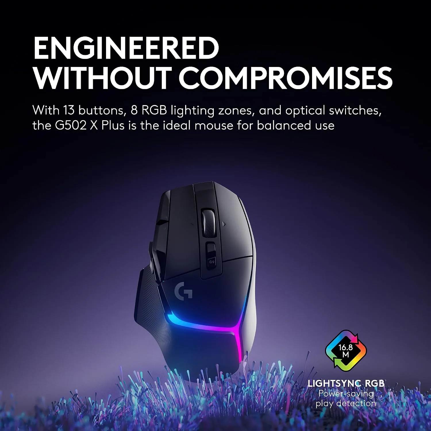 Logitech G502 X Plus Wireless RGB Gaming Mouse - Black