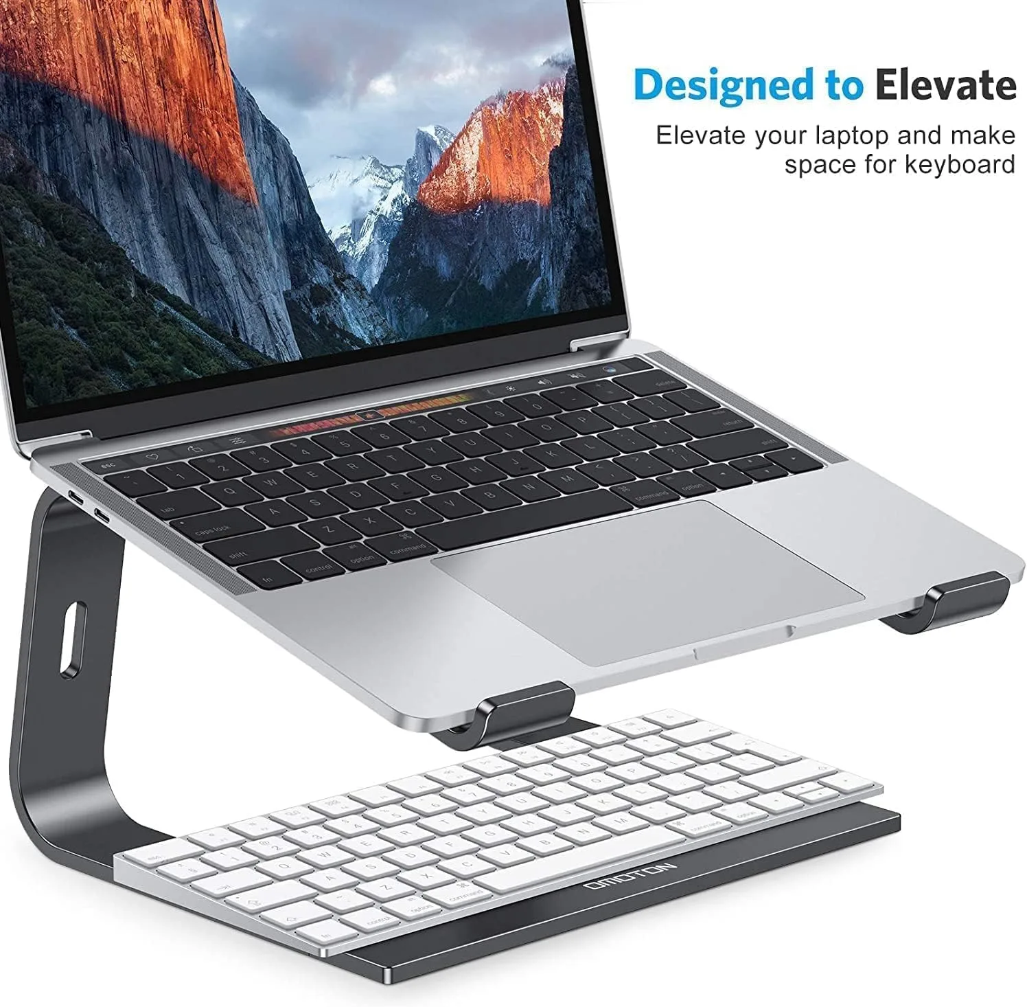 OMOTON Laptop Stand, Detachable Mount for MacBook Air/Pro Dell HP Black