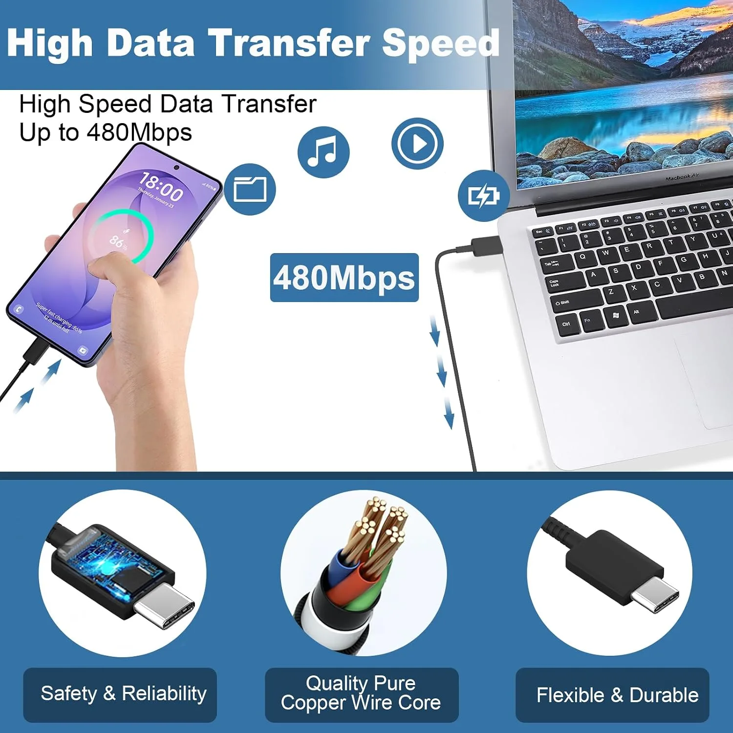 Super Fast Samsung Charger Type C 25W USB C Android Phone Charger Block