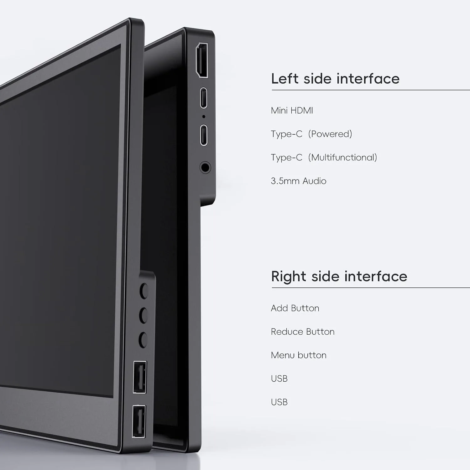 JUSTTHINK Small Portable Monitor 11.6", Ultra-Slim Mini Monitor Display
