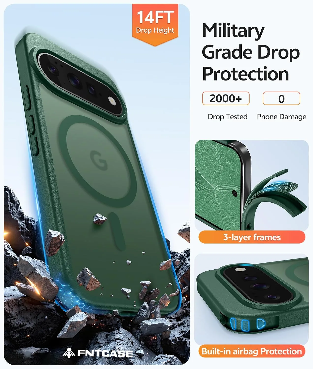 FNTCASE for Google Pixel 11 Pro XL Case, Fit for Magsafe, Screen Protector