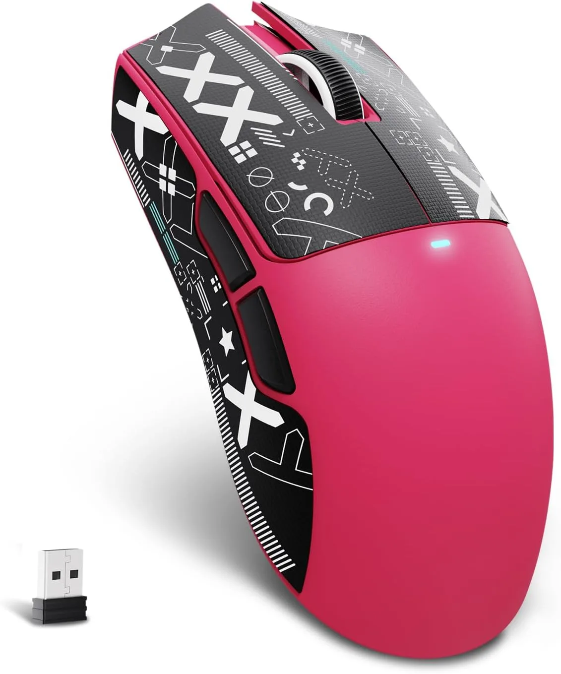 ATTACK SHARK X11 SE Ultra-Light Wireless Gaming Mouse, Berry Red&Sticker