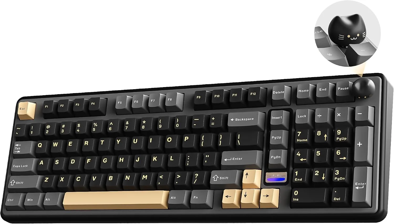 Teclado Gamer Yunzii B98 PRO Mecánico Inalámbrico 96% Negro Candy Switch