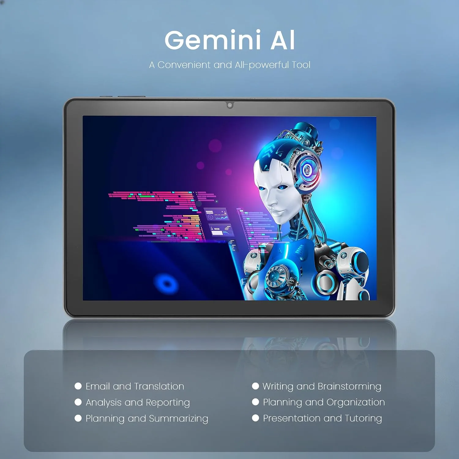 Android 16 Tablet, 10.1" HD IPS, 26GB RAM, 128GB ROM, WiFi 6, BT 5.4, Black
