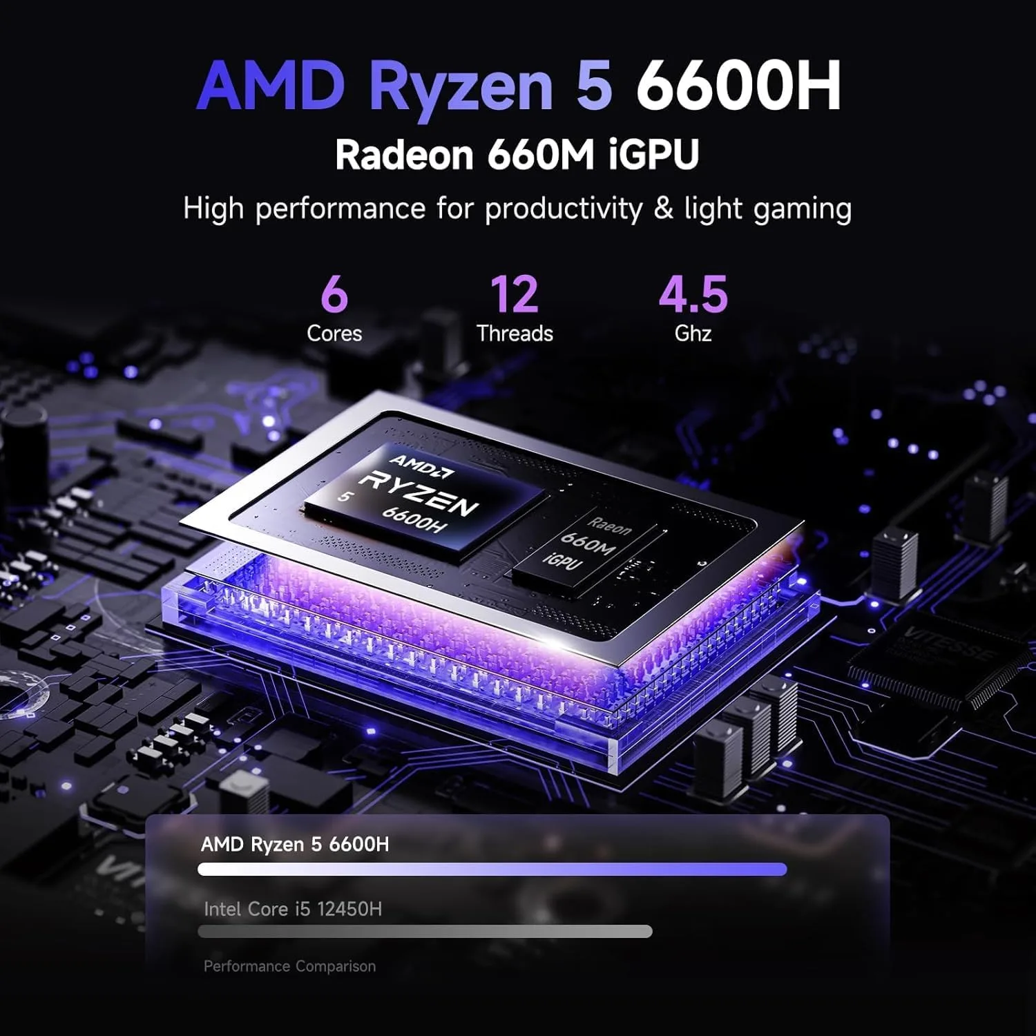 NIMO 17.3" AI-Creator-Laptop, 6-Core AMD R5-6600H 32GB RAM 1TB SSD